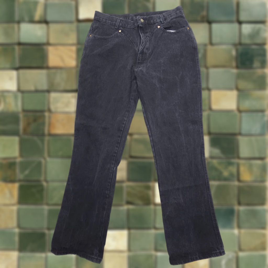 VINTAGE Ozark Mountain High Rise Jeans Women 18 Black 90s Southwestern USA Womens