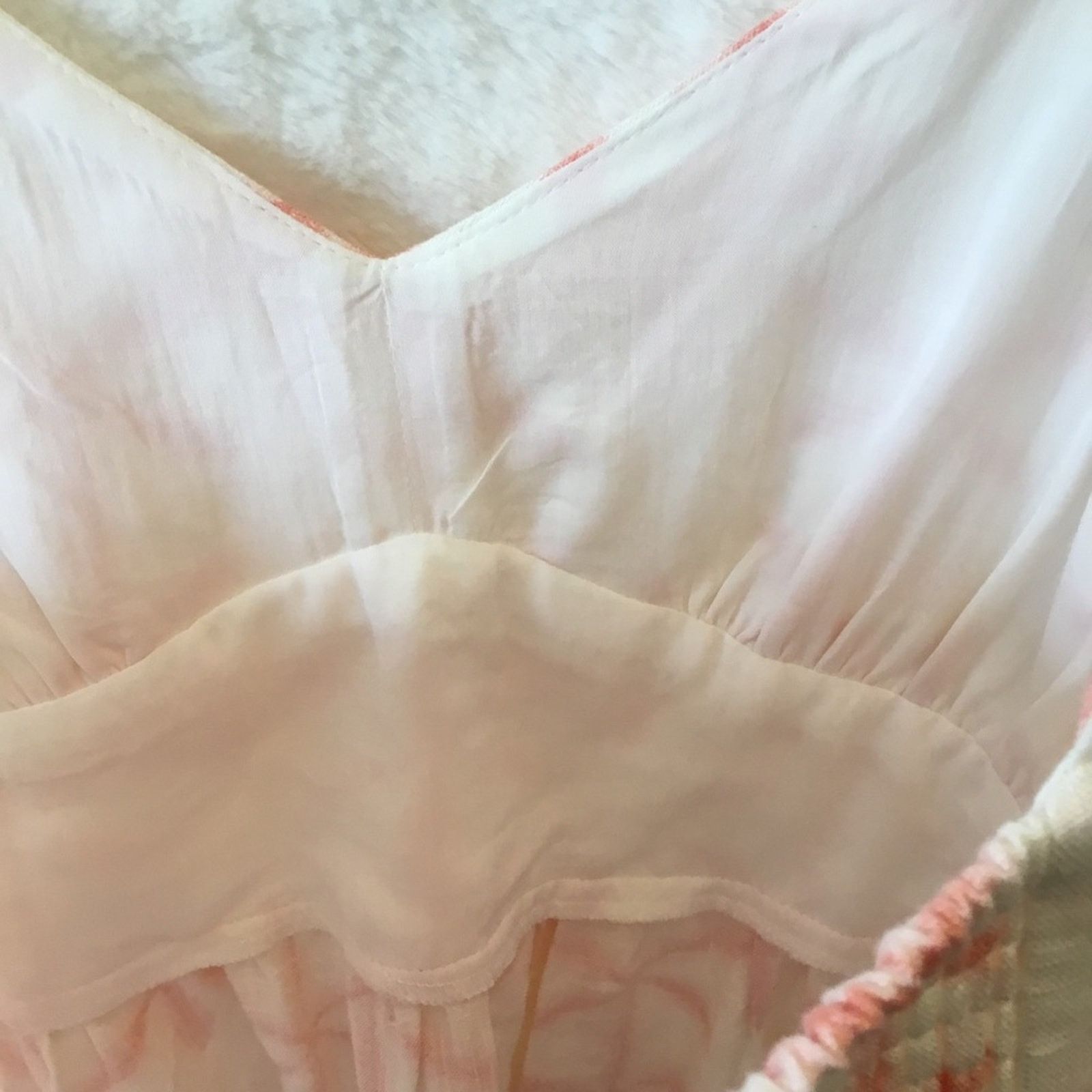 Loft Loft Coral Cream Star Tie Dye Peplum Cami Size M / US 6-8 / IT 42-44 - 11 Thumbnail