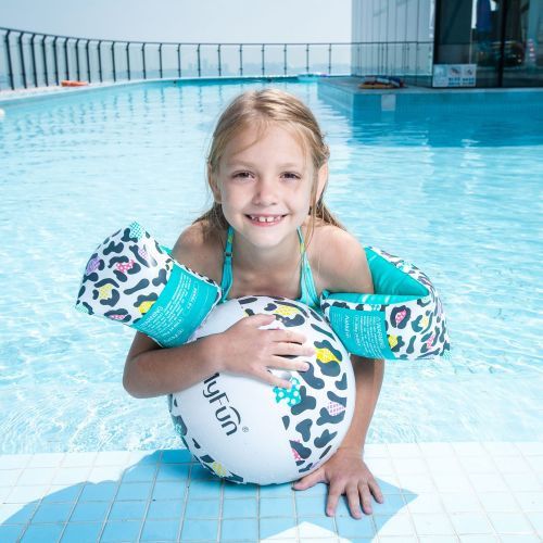 Designer × Homemade Inflatable beach ball, colorful cheetah pool float, suitable Size US L / EU 52-54 / 3 - 4 Thumbnail