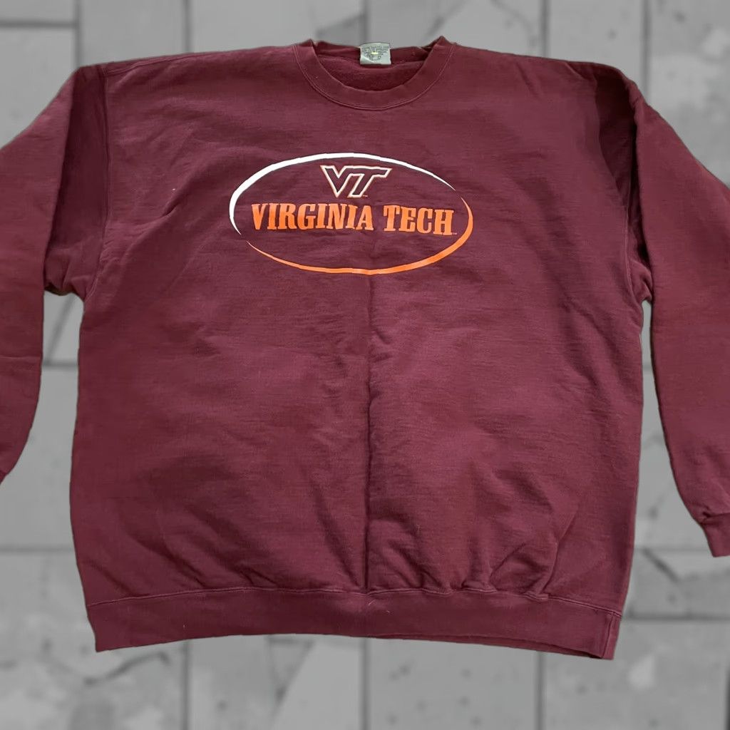 Vintage VTG Snowbank Virginia Tech Sweatervers 100% cotton maroon Mens 2XL USA Pullover Sweater Size US XXL / EU 58 / 5 - 1 Thumbnail
