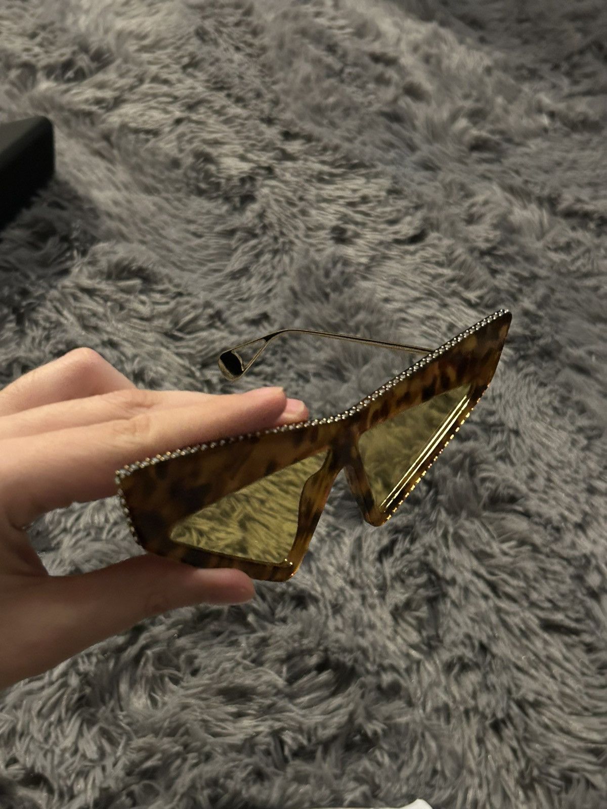 Gucci Gucci GG0430S 003 Havana Crystal Mask Hollywood Forever Size ONE SIZE - 3 Thumbnail
