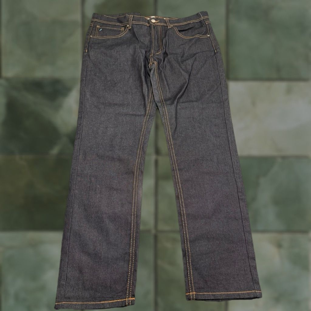 Denime VINTAGE Tailor Vintage Men Canaan Slim Fit Stretch Denim Jeans 36x29 Blue Straight Mens Size US 36 / EU 52 - 1 Thumbnail