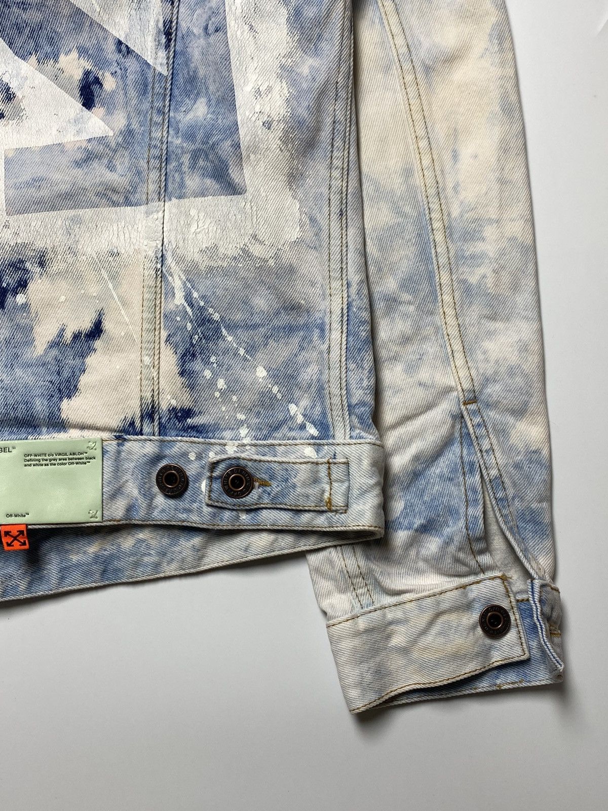 Off-White Off White - Extreme Bleached Arrows Denim Jacket Size US M / EU 48-50 / 2 - 6 Thumbnail