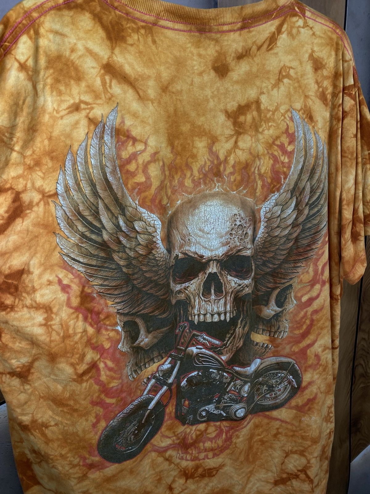 Harley Davidson 💀Vintage 90s T-Shirt Wild Style Harley Davidson Tie Dye Tee💀 Size US XL / EU 56 / 4 - 4 Thumbnail