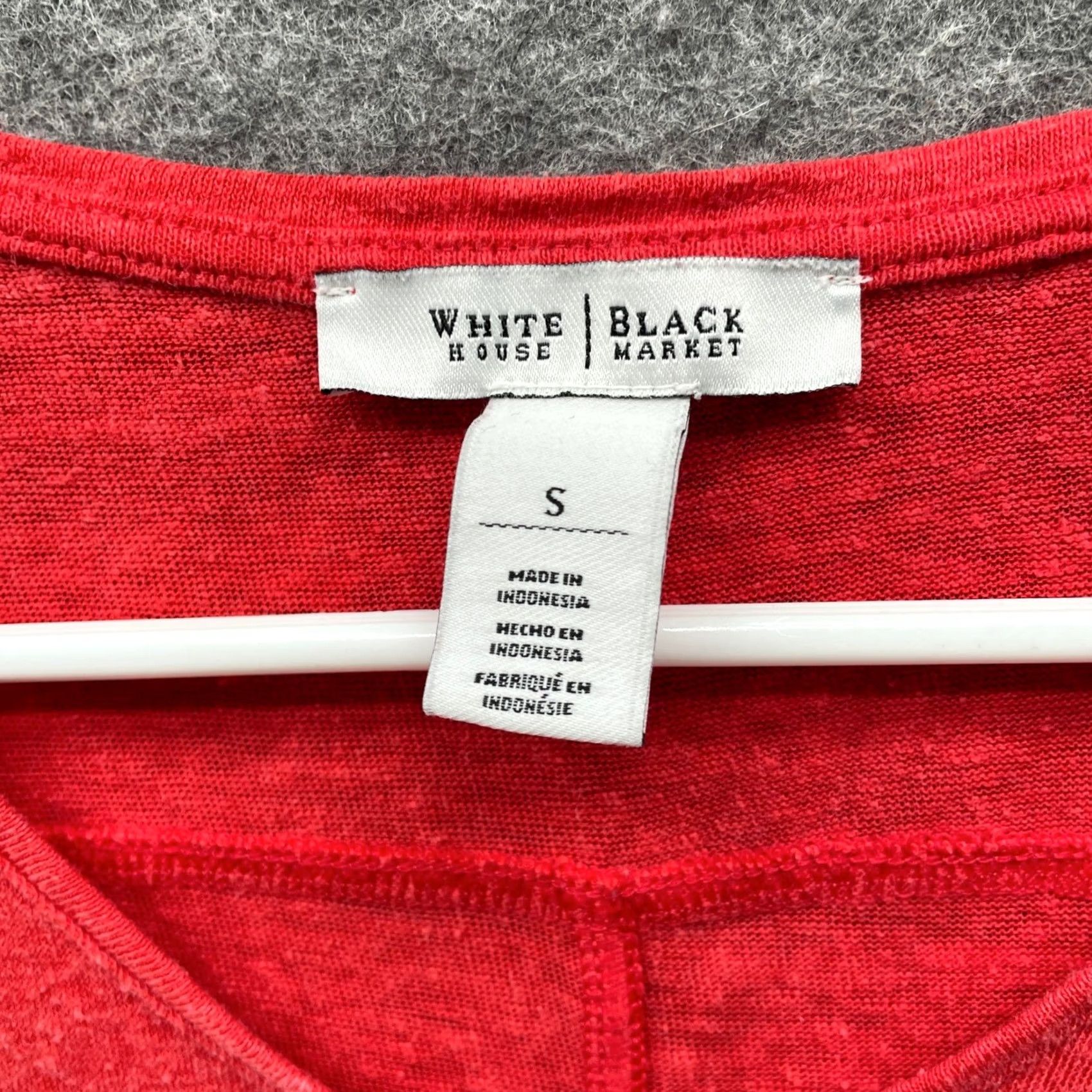 White House Black Market VINTAGE White House Black Market Linen Blend T-Shirt Womens S Red V-Neck Dolman Sleeve Size S / US 4 / IT 40 - 5 Thumbnail