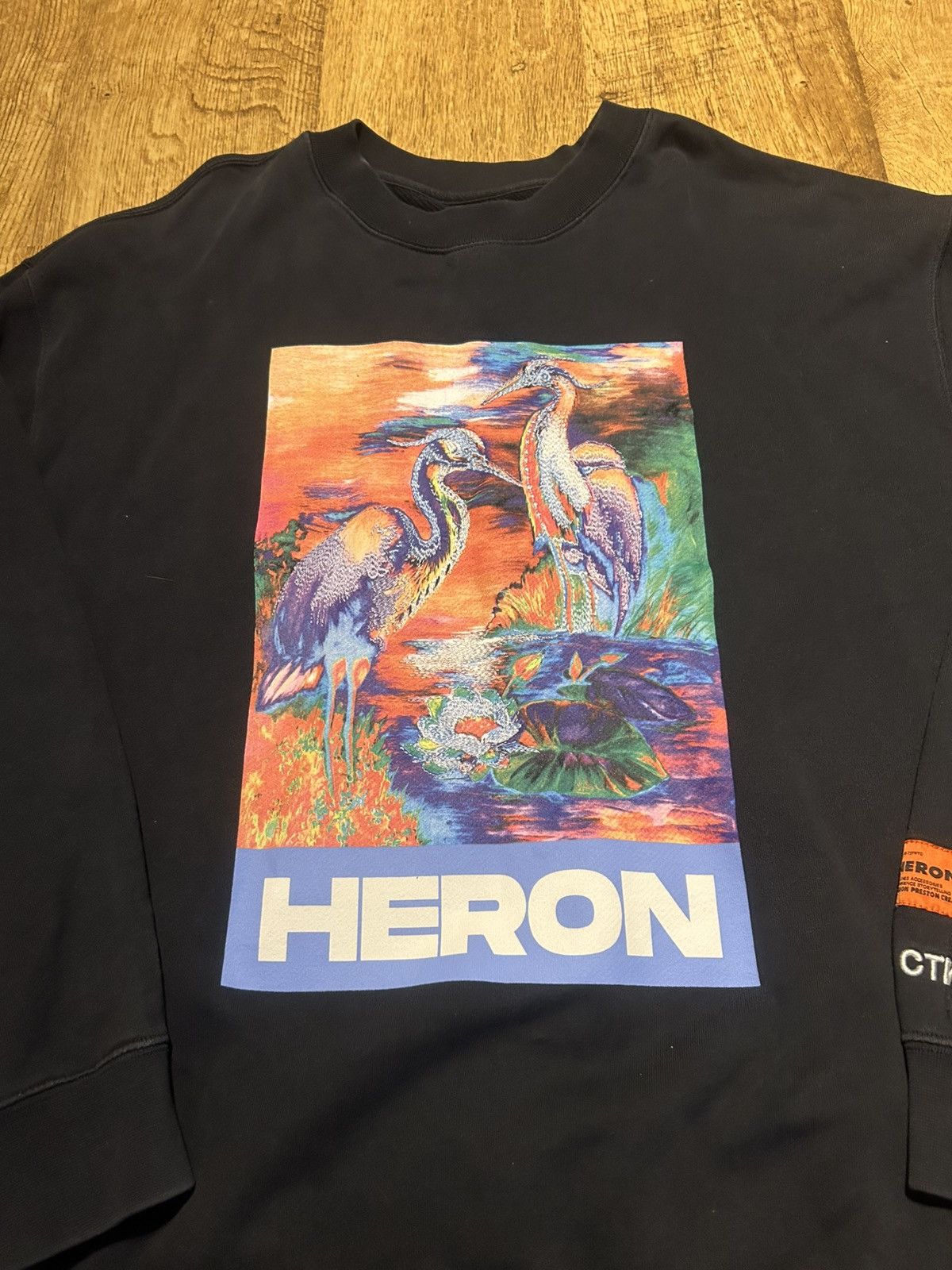 Heron Preston Heron Preston Heron Watercolor Print Crewneck Sweatshirt Size US M / EU 48-50 / 2 - 3 Thumbnail