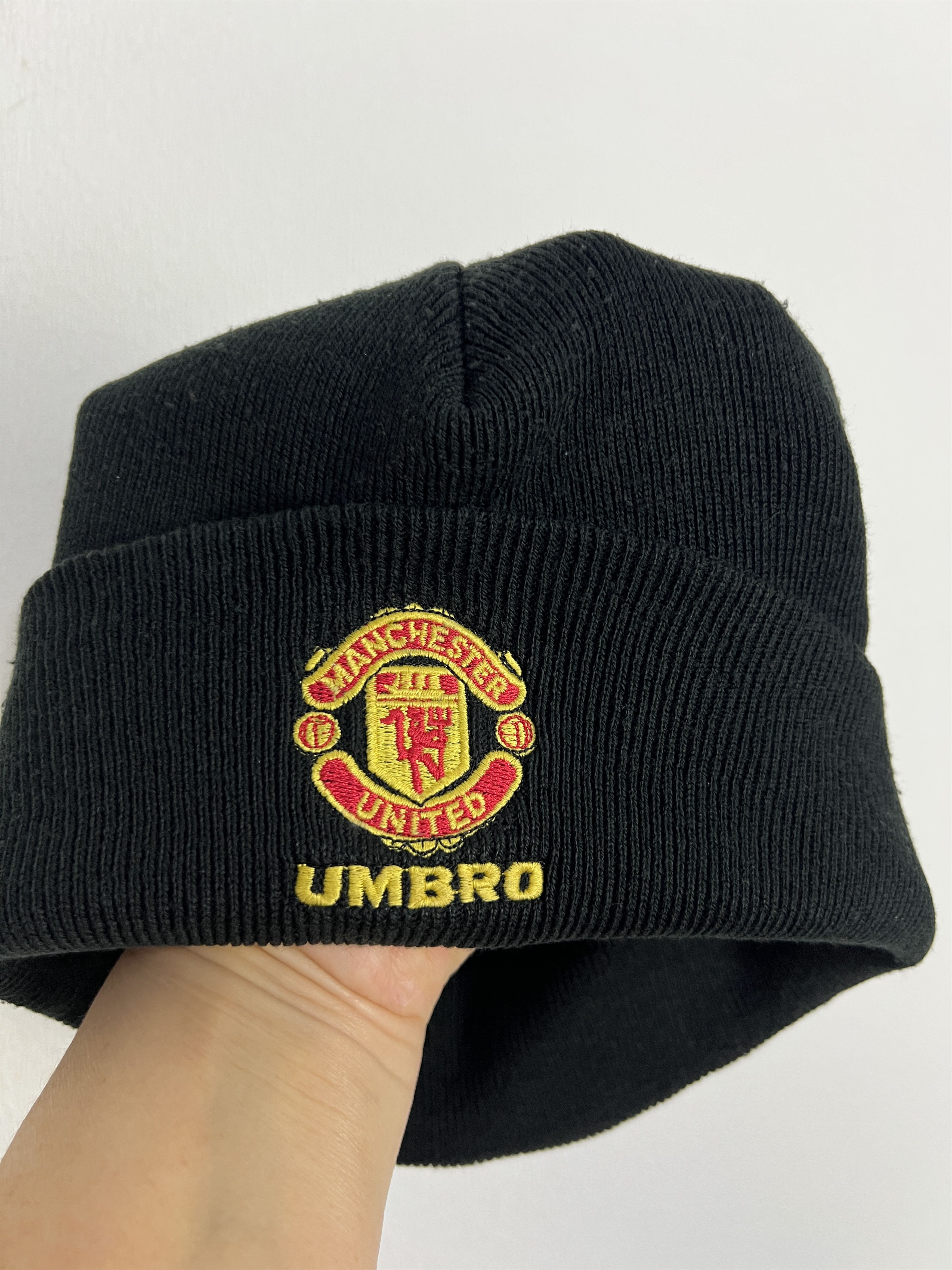 Umbro Vintage 90's Umbro Manchester United Football Beanie Hat Cap Size ONE SIZE - 6 Thumbnail