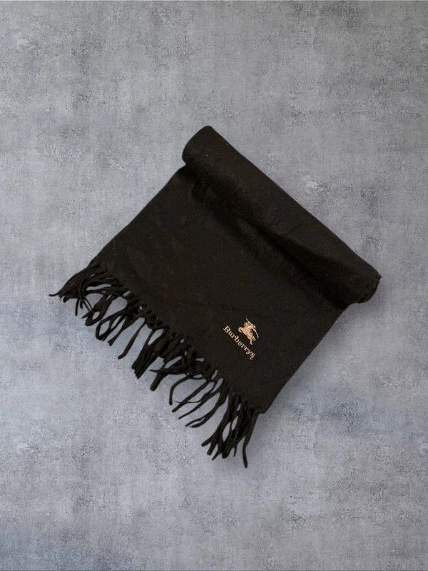 Burberry Vintage Burberry scarf brown logo wool Size ONE SIZE - 3 Thumbnail