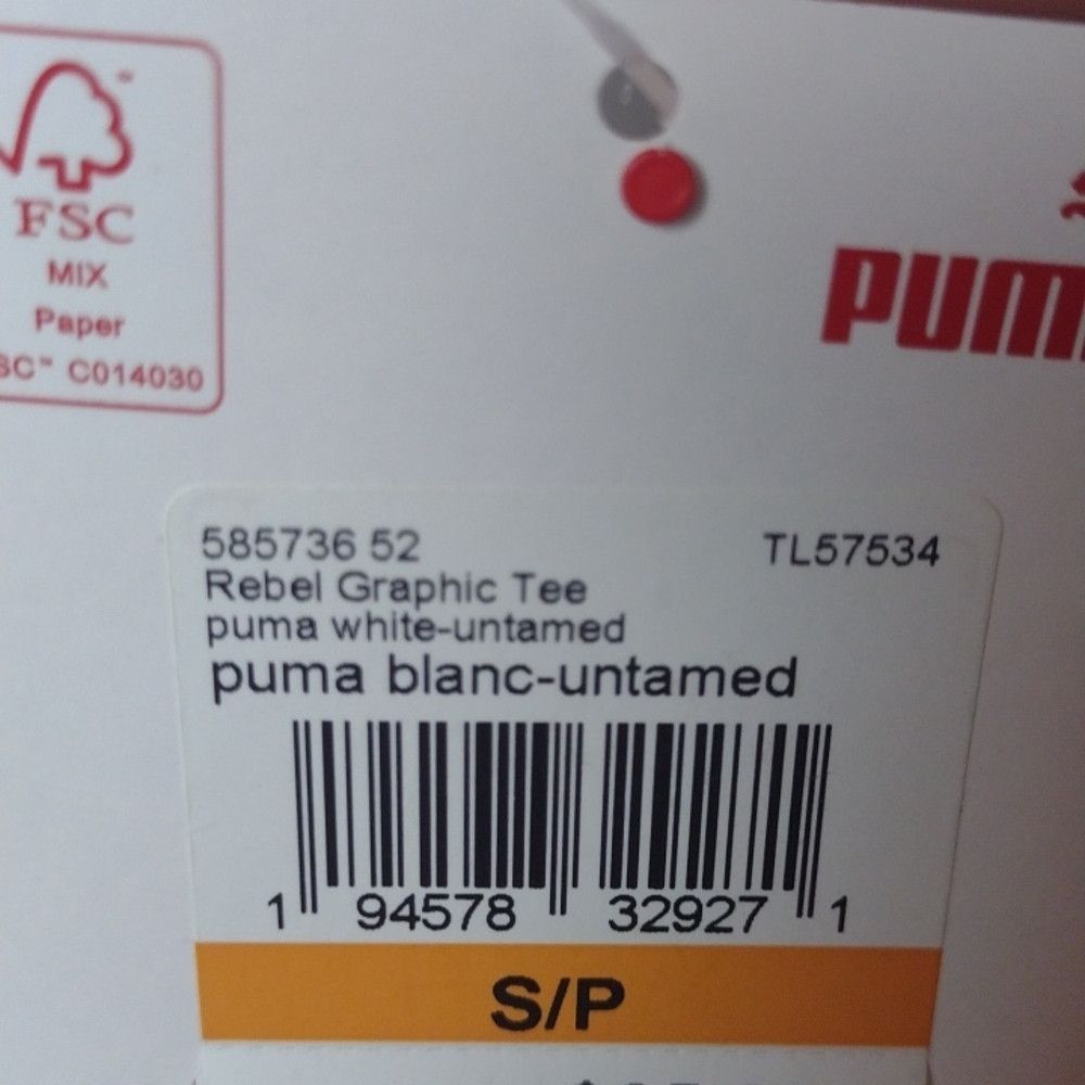 Puma PUMA Rebel Graphic Tee - Size Small - NWT Size S / US 4 / IT 40 - 5 Thumbnail