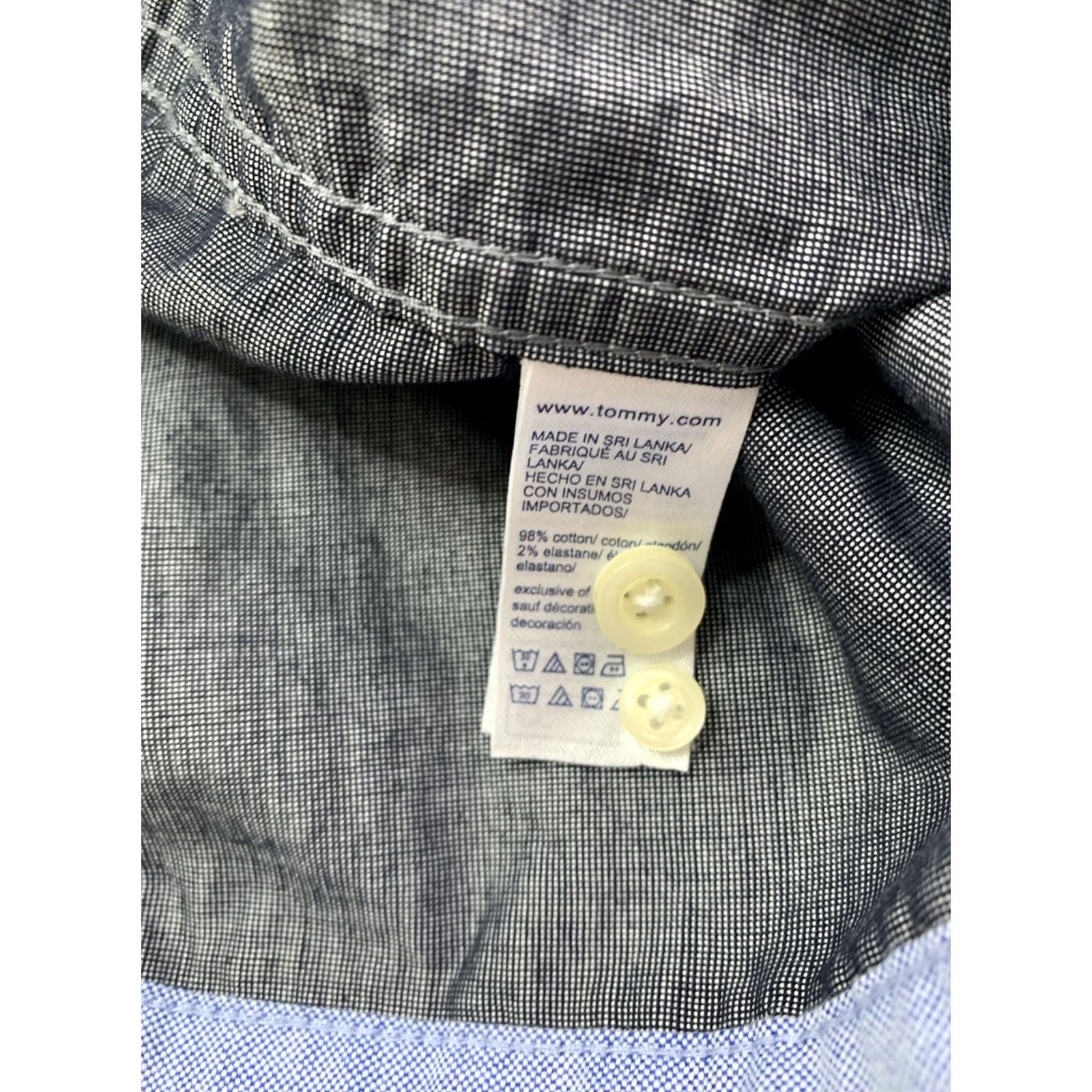 Tommy Hilfiger Tommy Hilfiger High-Sheen Stretch Woven Button-Down Oxford Men’s Shirt Large Gray Size US L / EU 52-54 / 3 - 7 Thumbnail