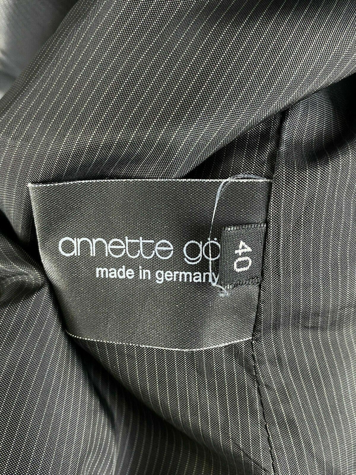 Designer Ladies Annette Gortz Designer Black Collared Jacket Size 40 Size M / US 6-8 / IT 42-44 - 11 Thumbnail