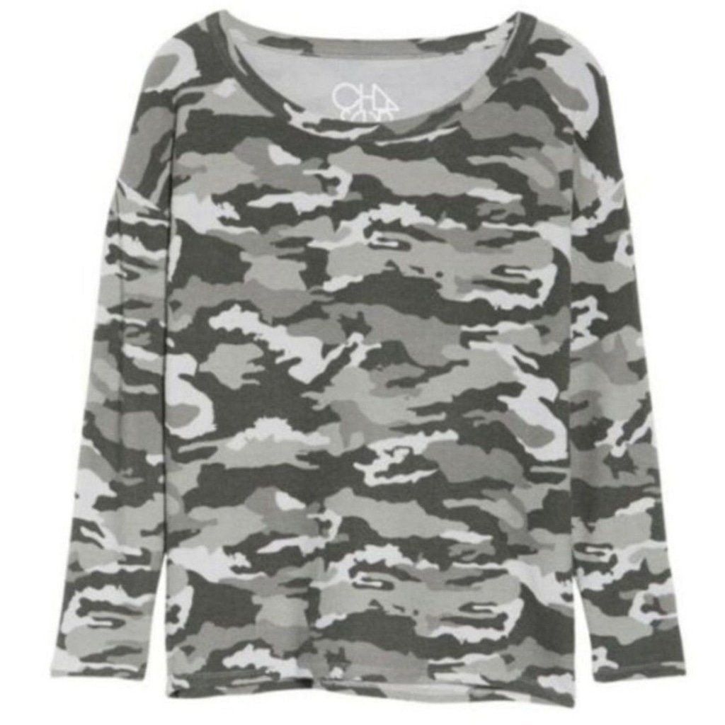 Chaser Brand Chaser Gray Blue Camouflage Camo Top Sweatshirt Medium Size M / US 6-8 / IT 42-44 - 2 Thumbnail