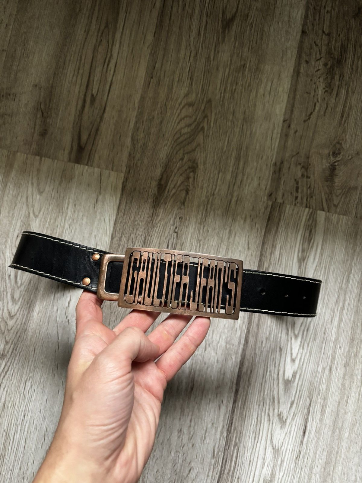 Jean Paul Gaultier Jean Paul Gaultier Black Leather Belt vintage Size ONE SIZE - 1 Thumbnail