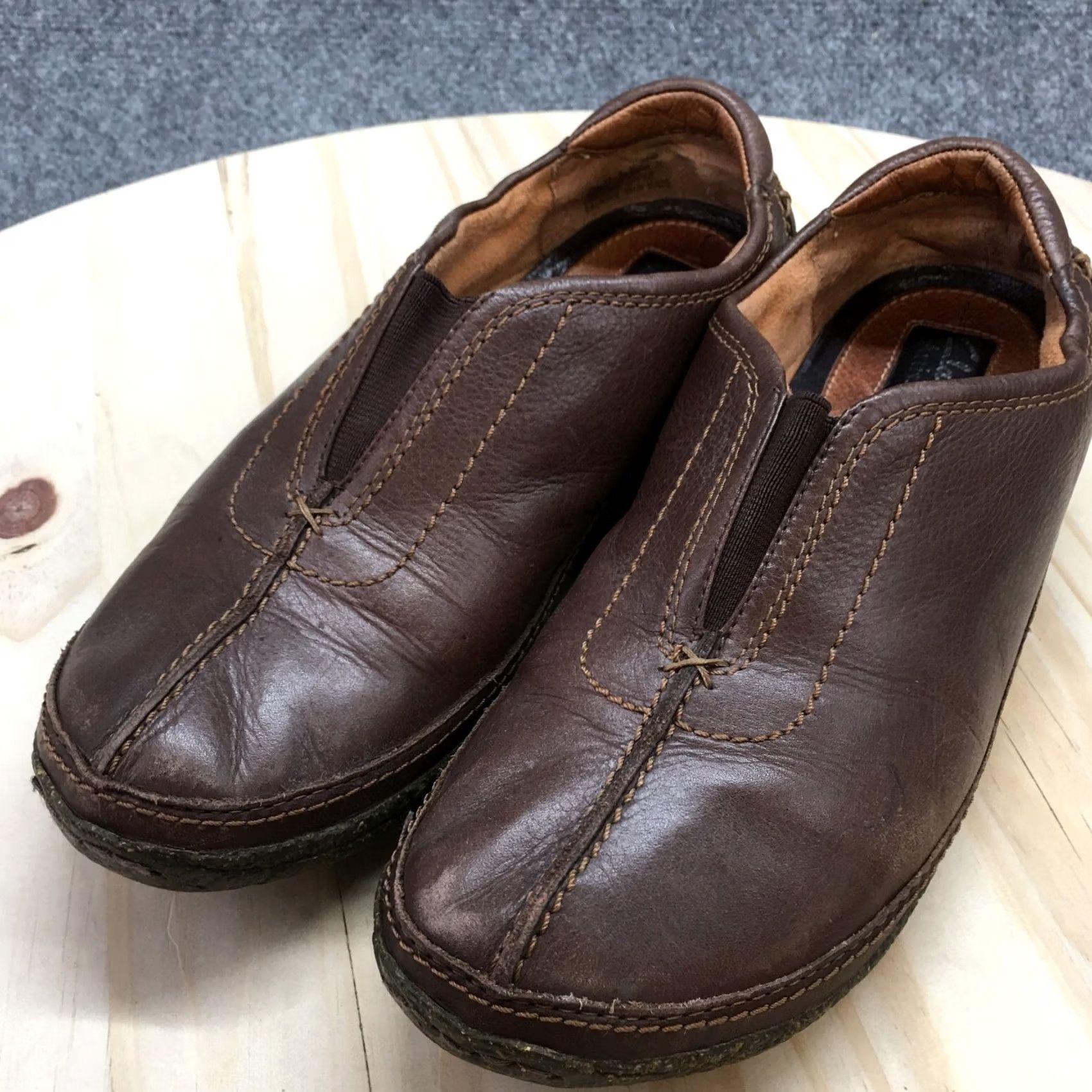 Clarks Clarks Loafer Womens 8.5M Brown Active Air Round Toe Slip On Casual Leather Size US 9 / IT 39 - 3 Thumbnail