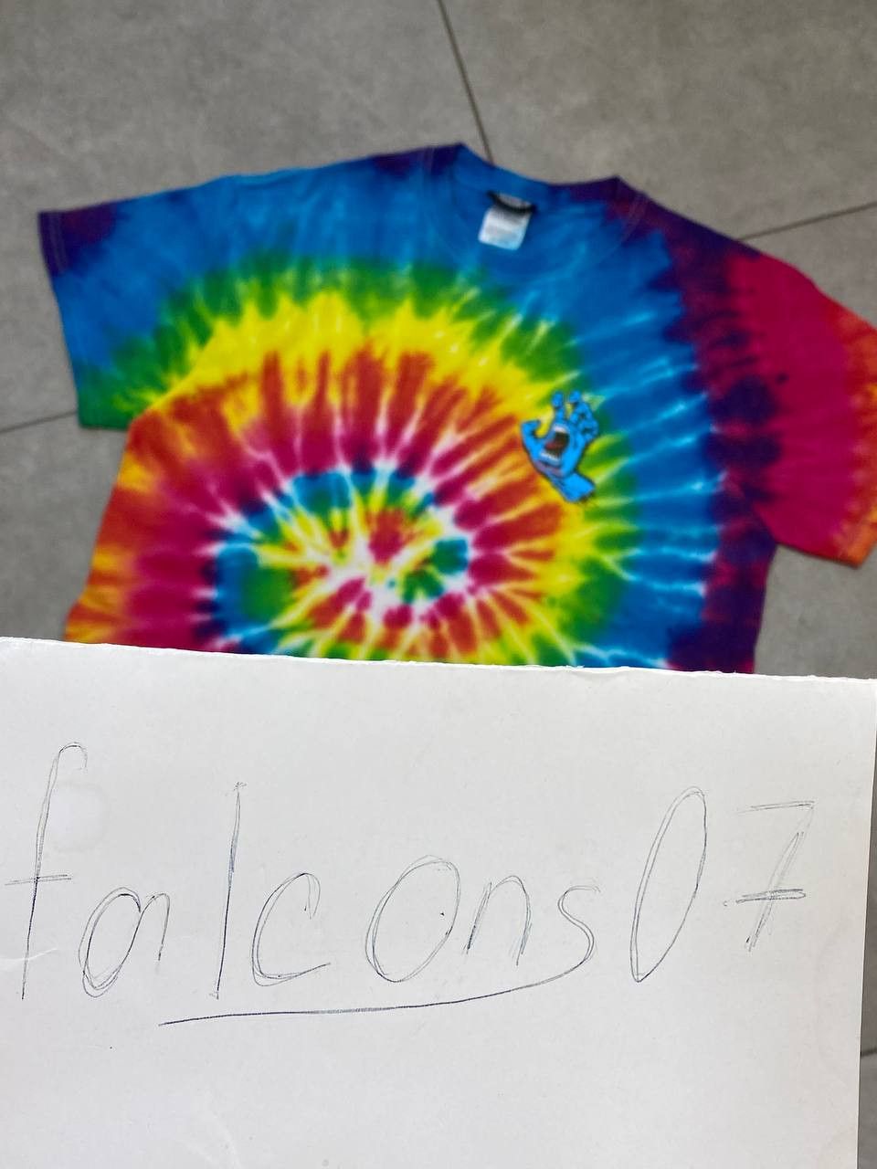 Santa Cruz Skateboards Vintage Santa Cruz Skateboards Hand Print Tie Dye T-Shirt Size US M / EU 48-50 / 2 - 3 Thumbnail