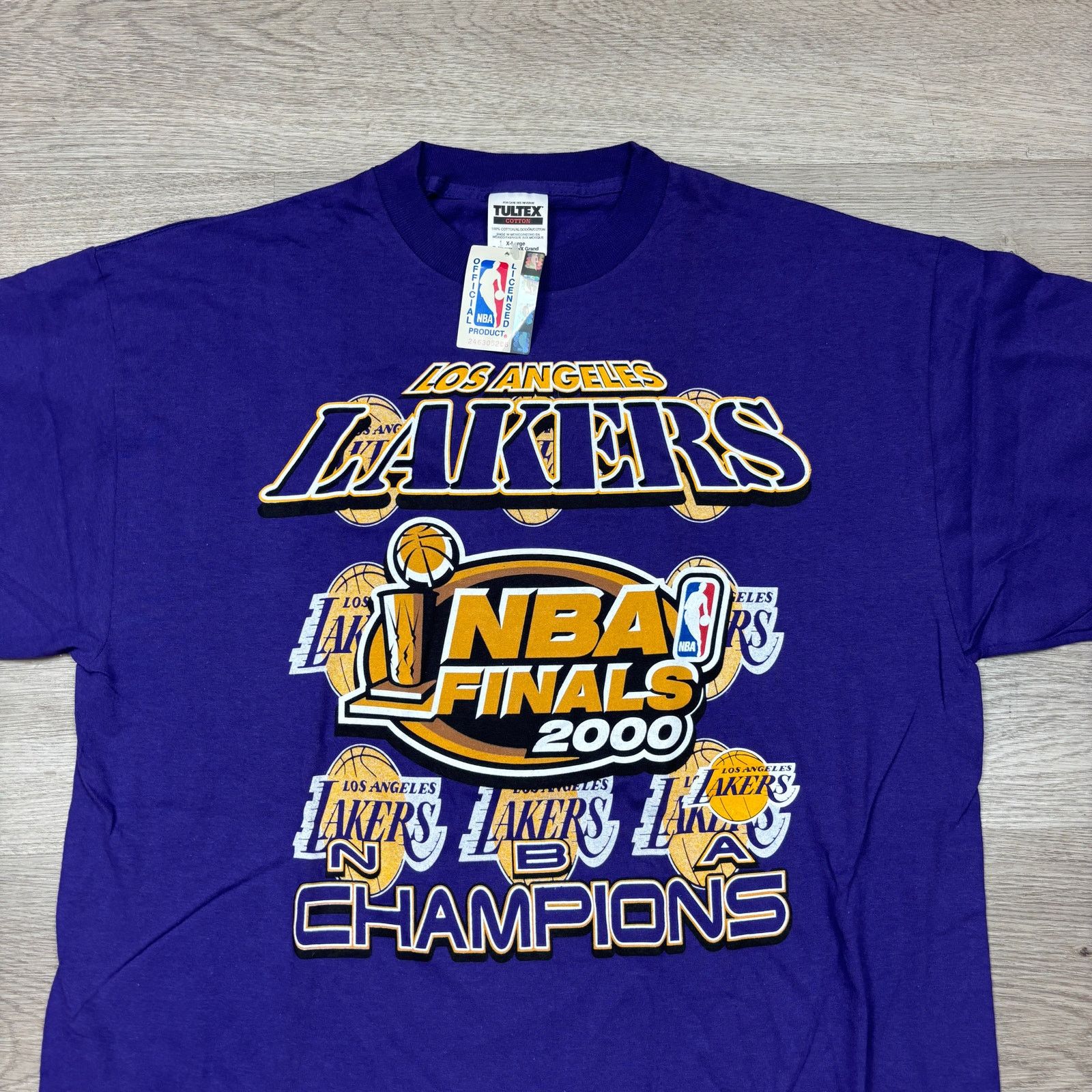 NBA × Tultex × Vintage NWT VTG Los Angeles Lakers NBA Finals 2000 Champion Shirt XL Size US XL / EU 56 / 4 - 2 Thumbnail
