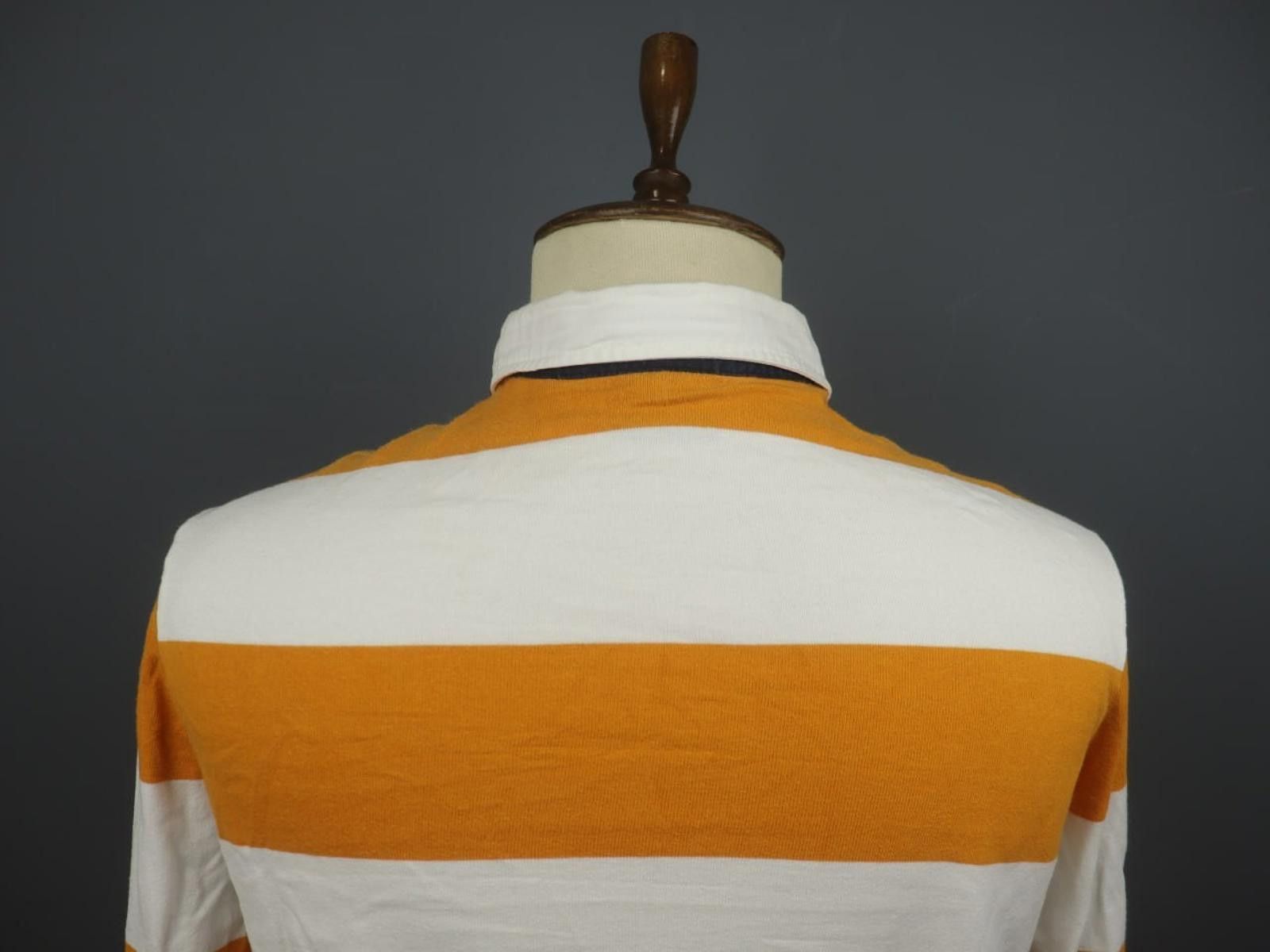 Paul & Shark Paul & Shark White Yellow Striped Collared Polo Shirt Size L Size US L / EU 52-54 / 3 - 7 Thumbnail