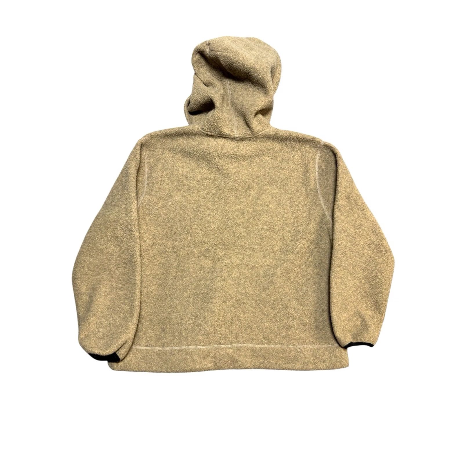 VINTAGE Eddie Bauer Hoodie Sweatshirt Tan Beige PL Petite Quarter 