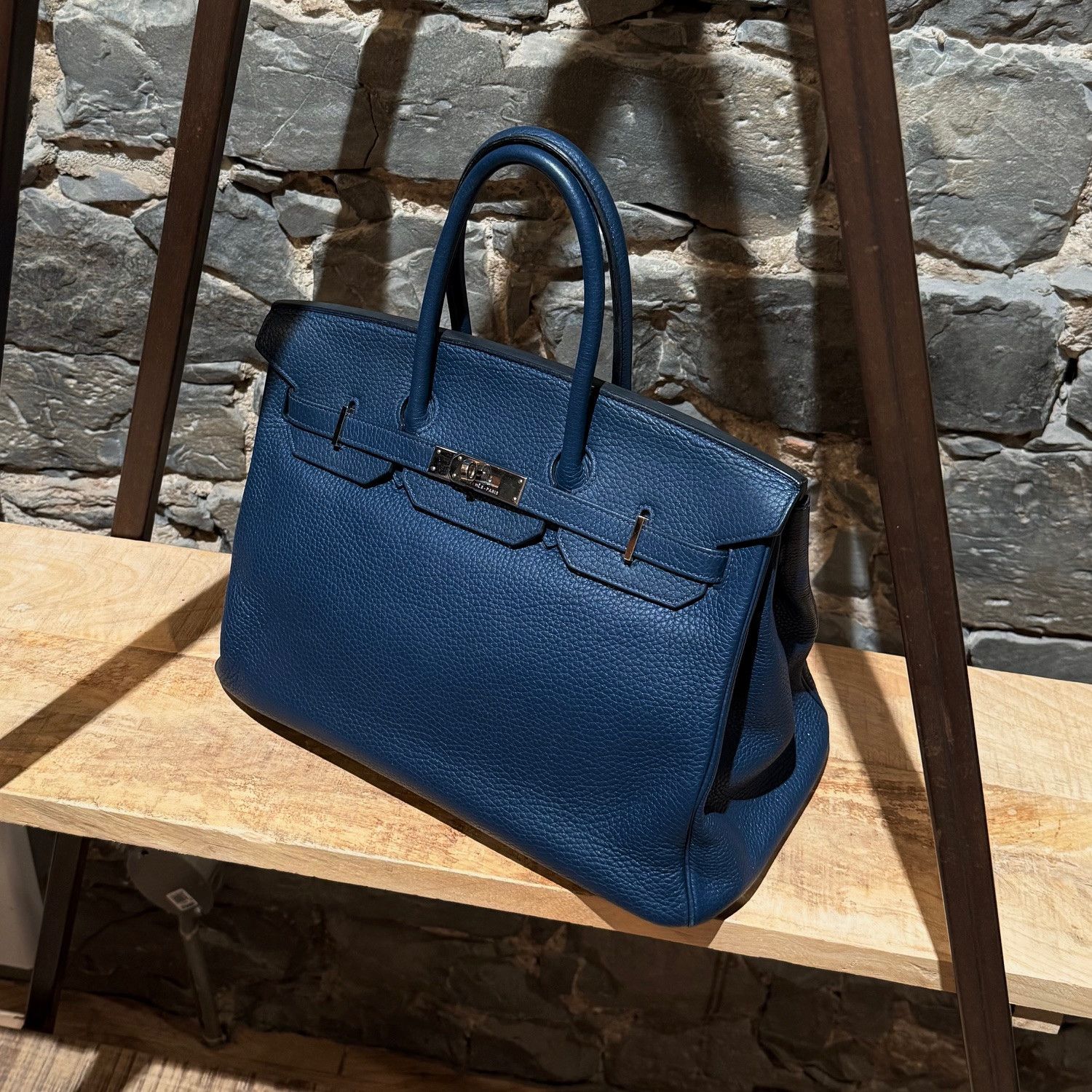 Hermes Hermès 2010 Bleu De Malte Clemence Leather Birkin 35 Bag Size ONE SIZE - 11 Thumbnail