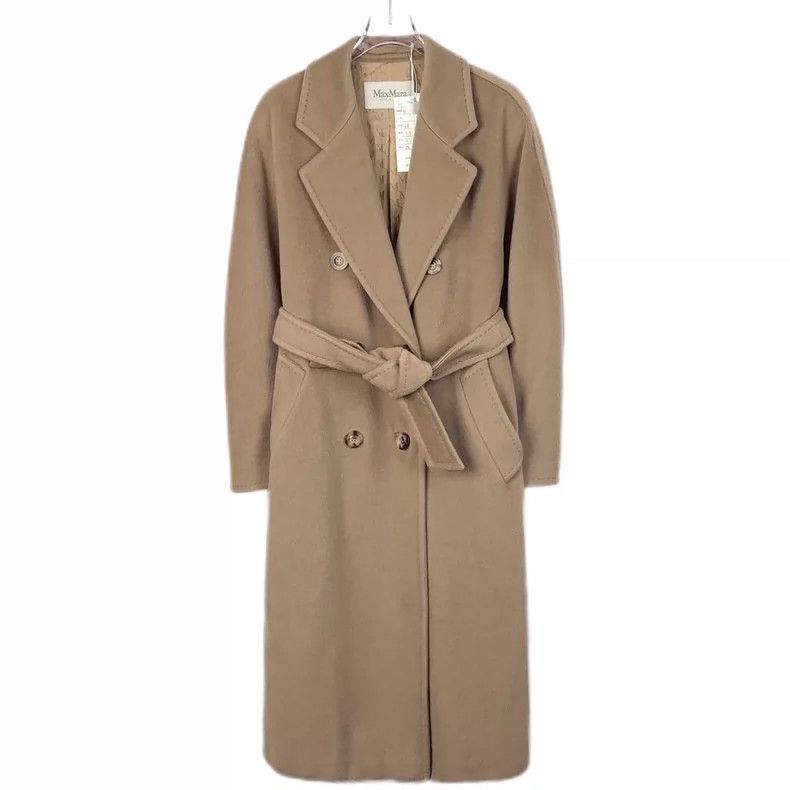 Max Mara Max Mara 101 801 brown sheep wool lapel double-breasted be Size XXS / US 00 / IT 34 - 1 Thumbnail