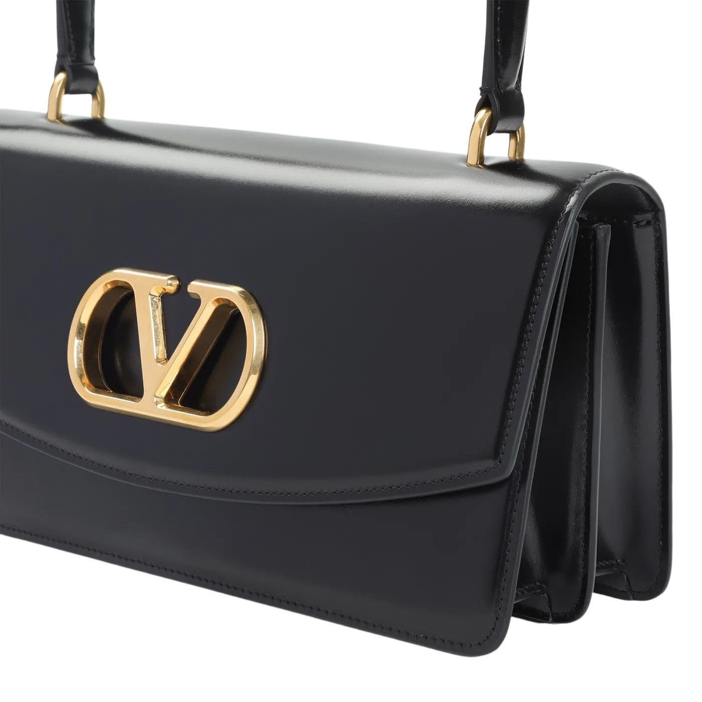 Valentino VALENTINO GARAVANI Vain Small Black Leather Top Handle Bag N Size ONE SIZE - 3 Thumbnail