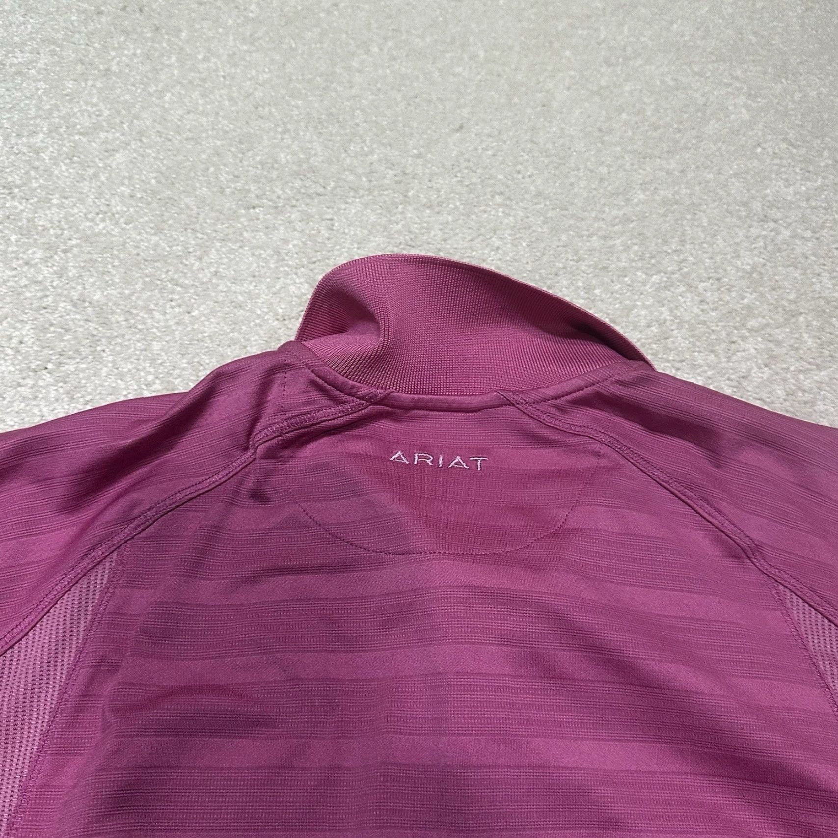 Ariat Ariat Polo Shirt Mens Medium Purple AriatTek Heat Series Polo Shirt Mens Regular M Purple Logo Sport Golf Cowboy Pro Series Brand Ariat Shirt Size US M / EU 48-50 / 2 - 7 Thumbnail