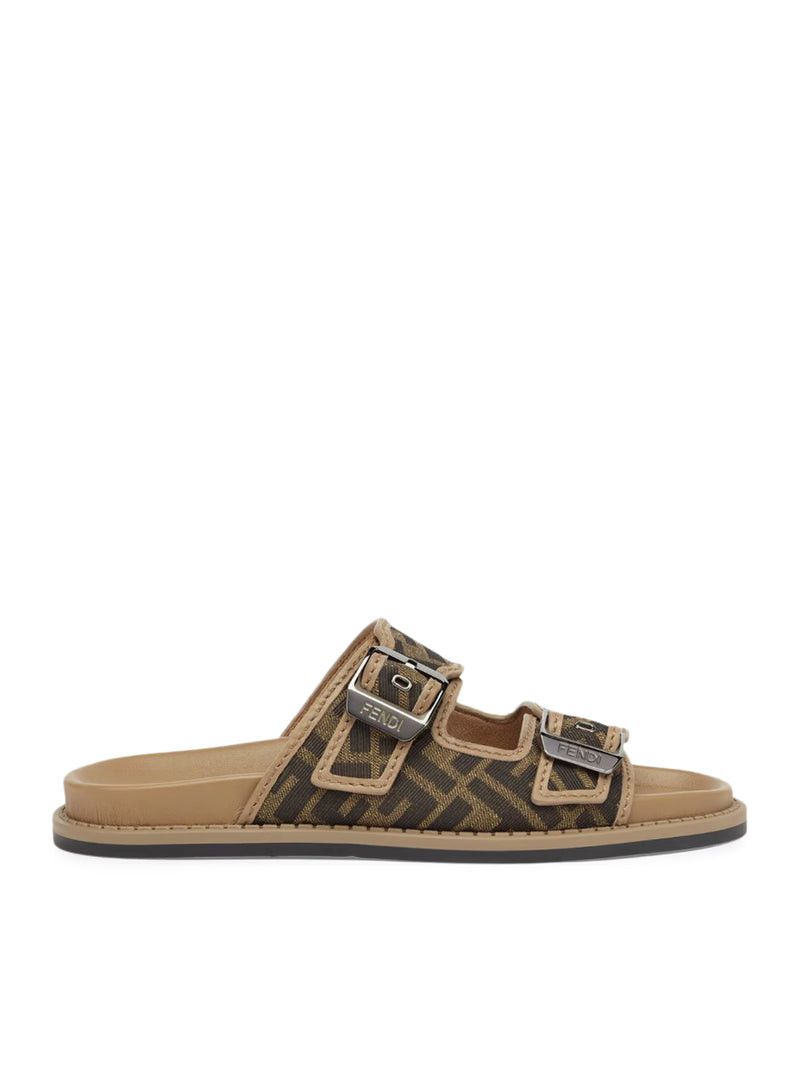 image of Fendi Feel Sandal in Brown, Men's (Size 8)