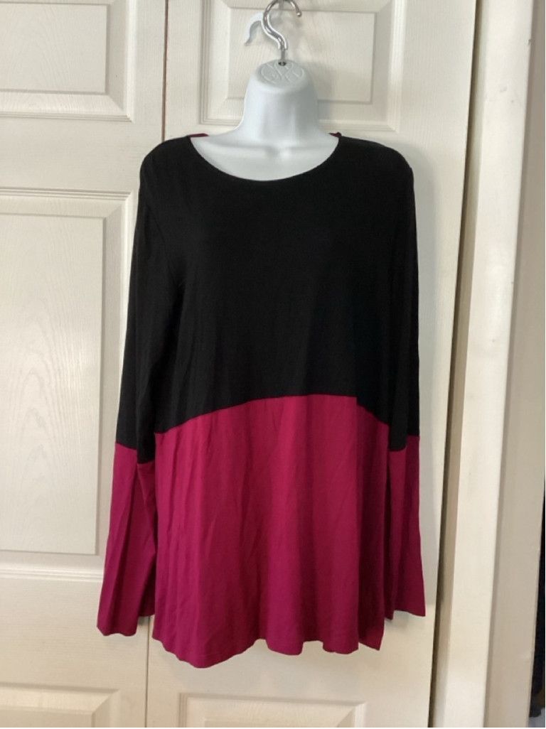 Other Women's BAB by Meli Kogan Blouse, M, Black & Burgundy Size L / US 10 / IT 46 - 1 Thumbnail