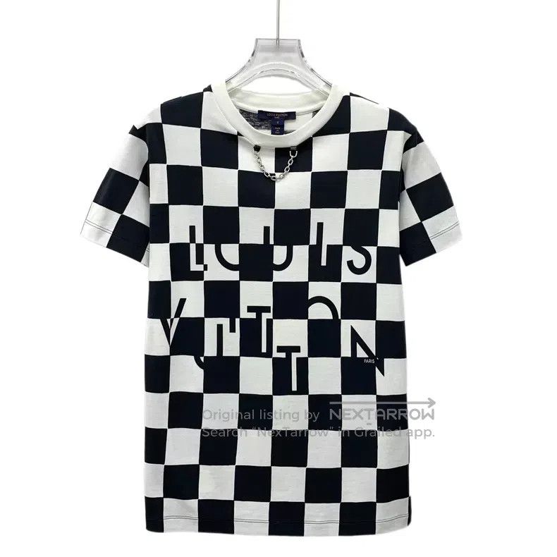 Louis Vuitton Louis Vuitton Black & White Color Block Checker Cotton Cre Size US S / EU 44-46 / 1 - 1 Thumbnail