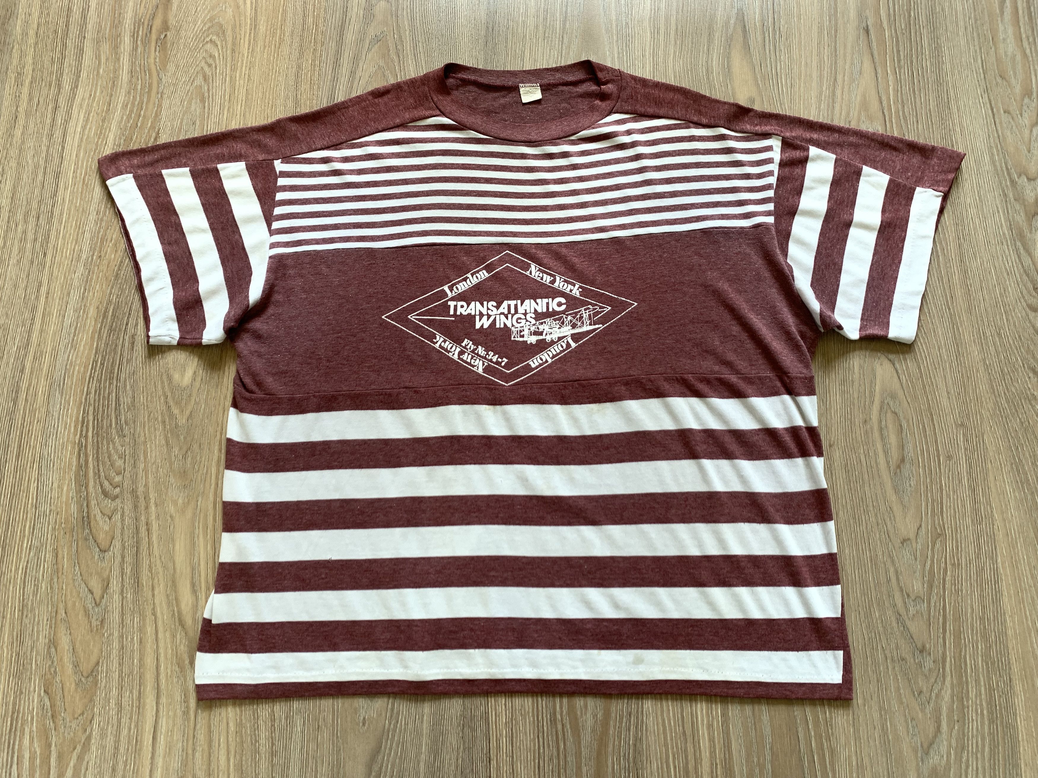 Other Transatlantic Wings London New York Cotton Stripe T Shirt Size US XL / EU 56 / 4 - 2 Thumbnail