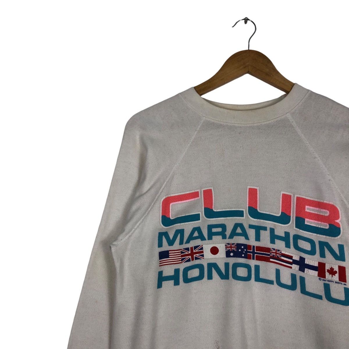 Hanes × Japanese Brand × Vintage Vintage Hanes Club Marathon Running Sweatshirt Medium #A1 Size US M / EU 48-50 / 2 - 6 Thumbnail