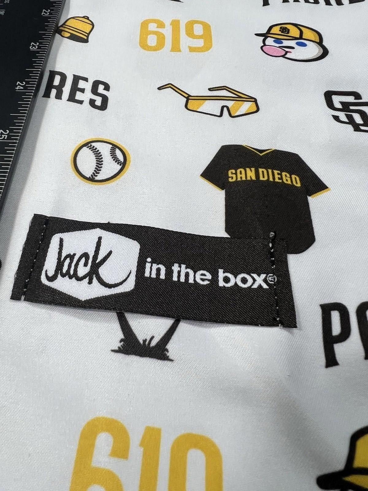 Other San Diego Padres 619 All Over Print Button Jack in the box#8 Size ONE SIZE - 3 Thumbnail