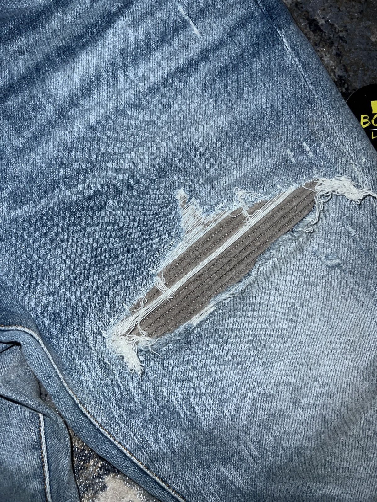 Amiri Amiri grey patch mx1 jeans Size US 33 - 4 Thumbnail