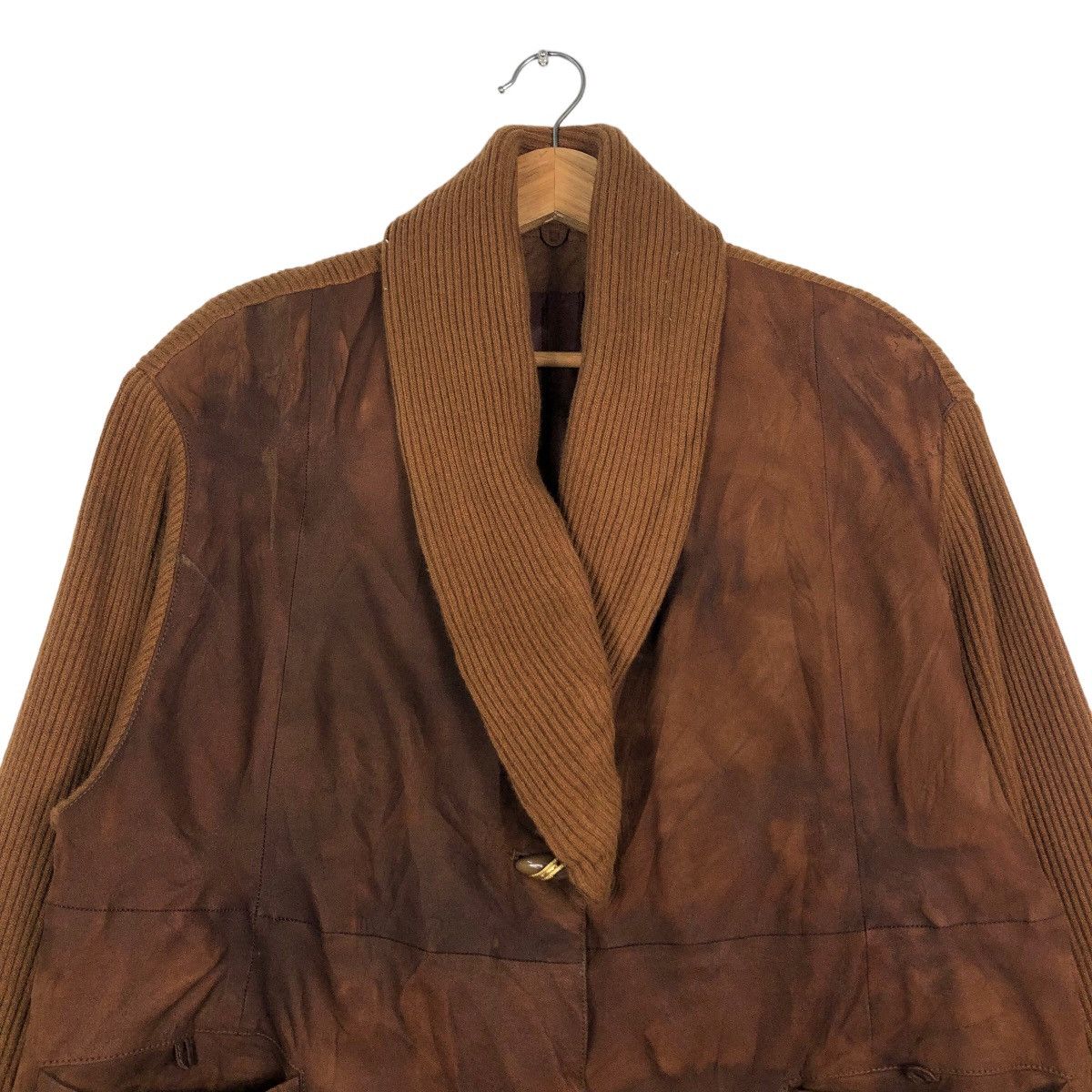 Issey Miyake 🔥Vintage Suede Leather Jacket Double Breast Japan Made Size US M / EU 48-50 / 2 - 3 Thumbnail