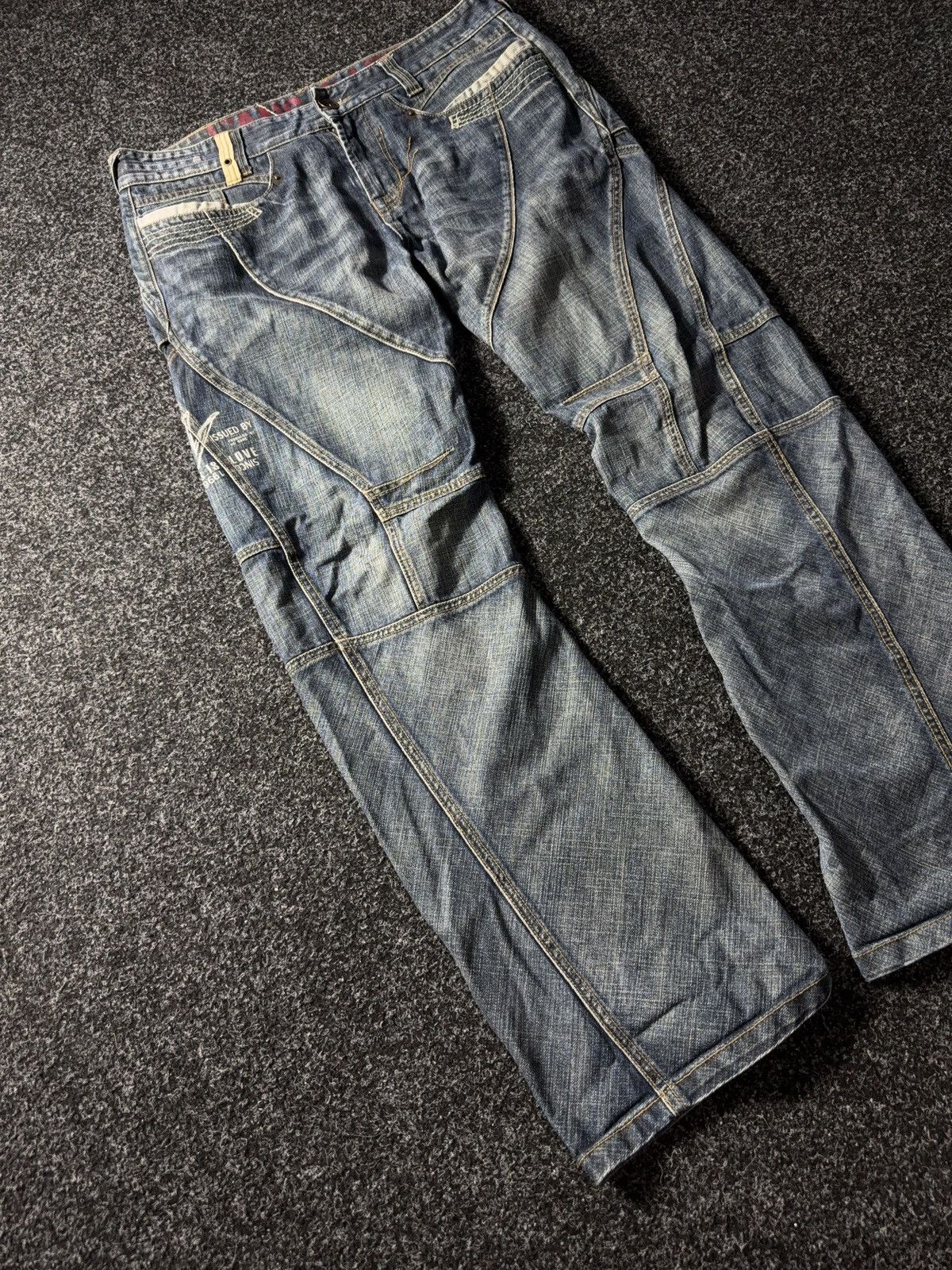 If Six Was Nine × Vintage Vintage 90s Avant Garde baggy denim pants y2k style Size US 34 / EU 50 - 2 Thumbnail