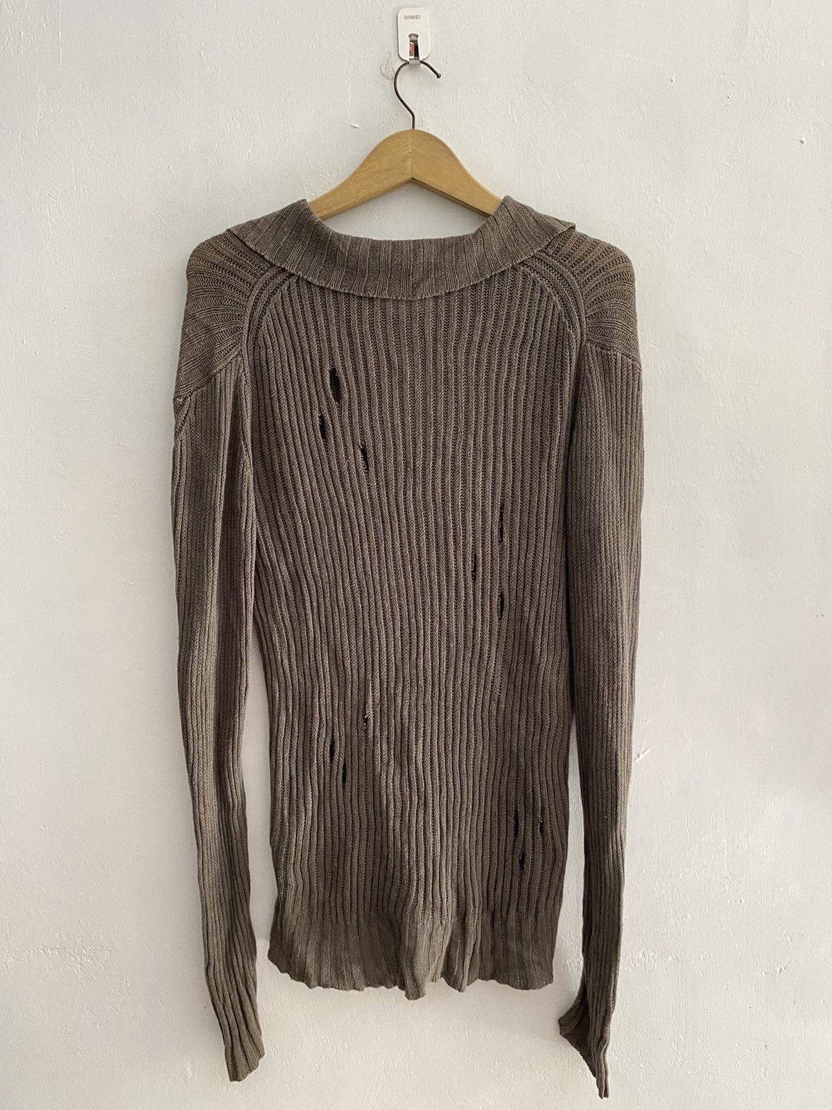 Comme Ca Ism Japanese comme ca ism distressed knit helmutlang style Size US M / EU 48-50 / 2 - 2 Thumbnail