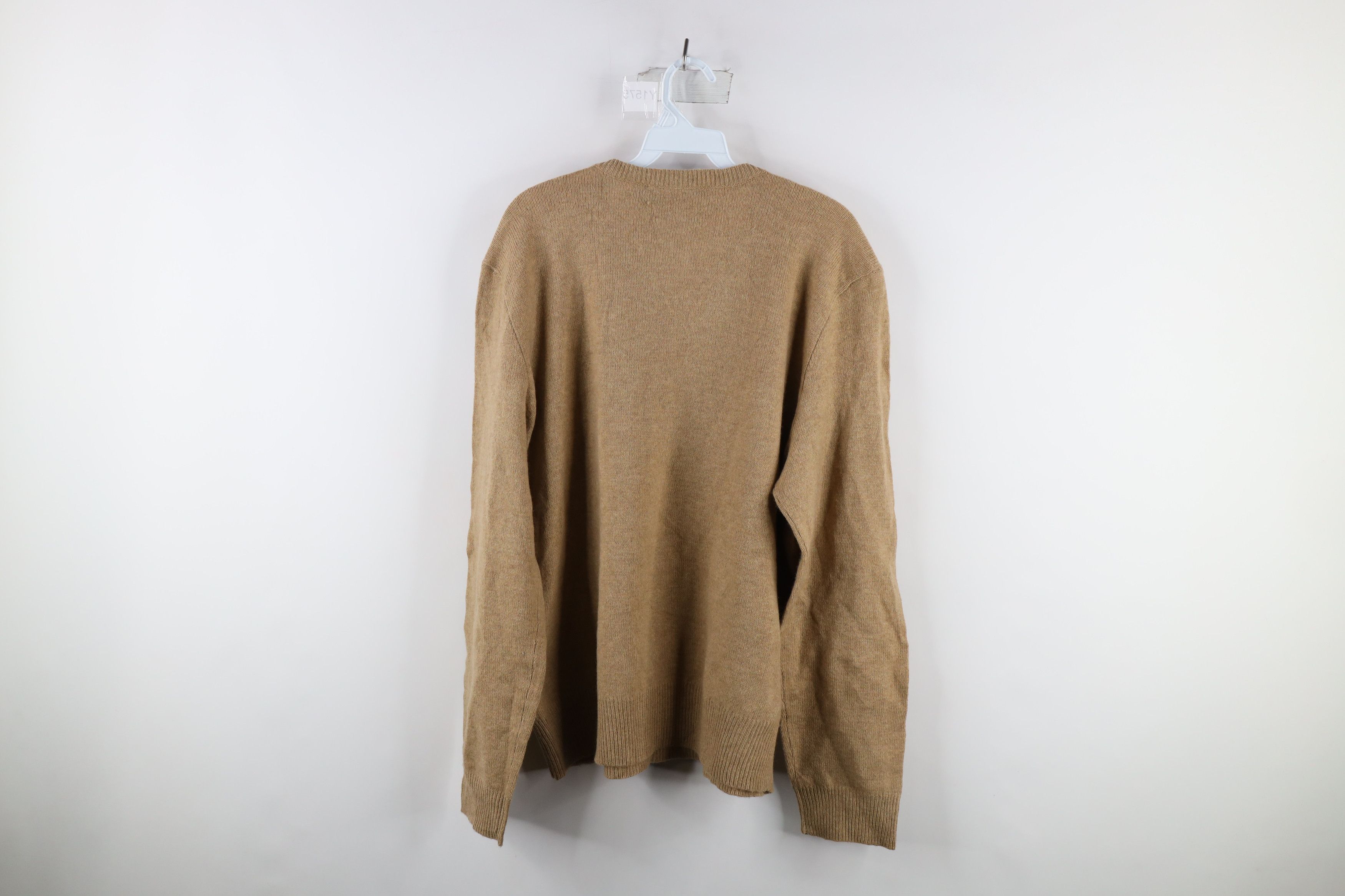 Polo Ralph Lauren Vintage 90s Ralph Lauren Knit V-Neck Sweater Oatmeal Brown Size US XL / EU 56 / 4 - 6 Thumbnail