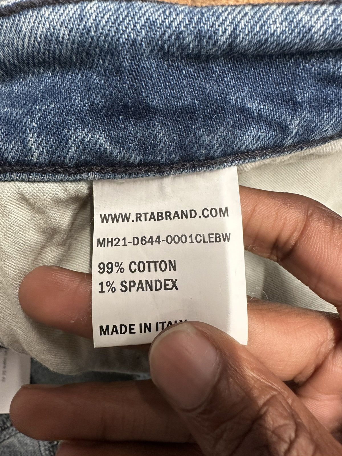 Rta RTA White Spell Blue Denim Jeans Size 40 Size US 40 / EU 56 - 5 Thumbnail