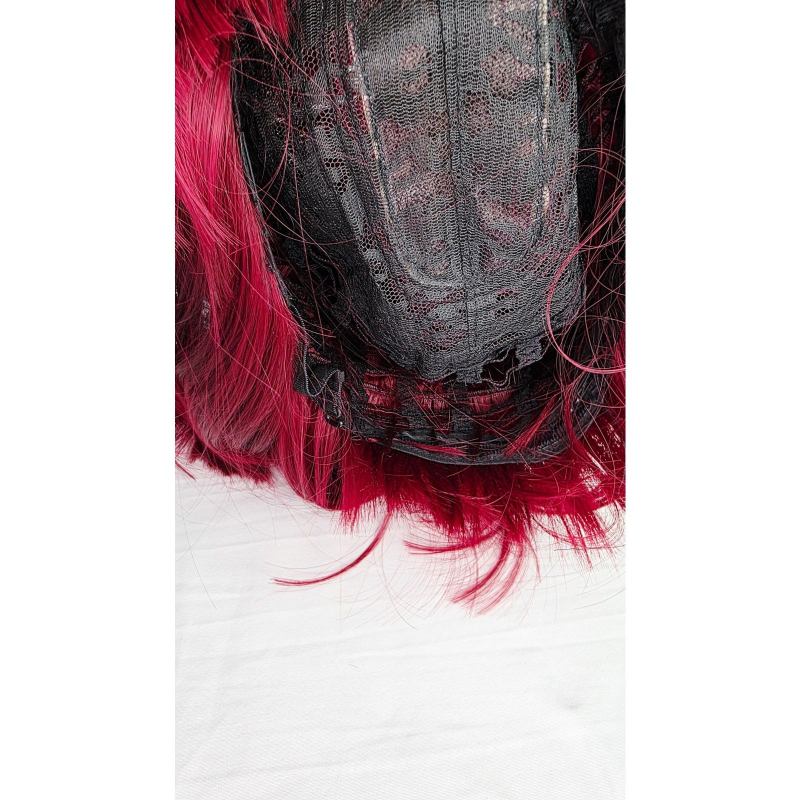 Other Burgundy Bob Wig With Bangs Short Straight Heat Resistant Size ONE SIZE - 7 Thumbnail