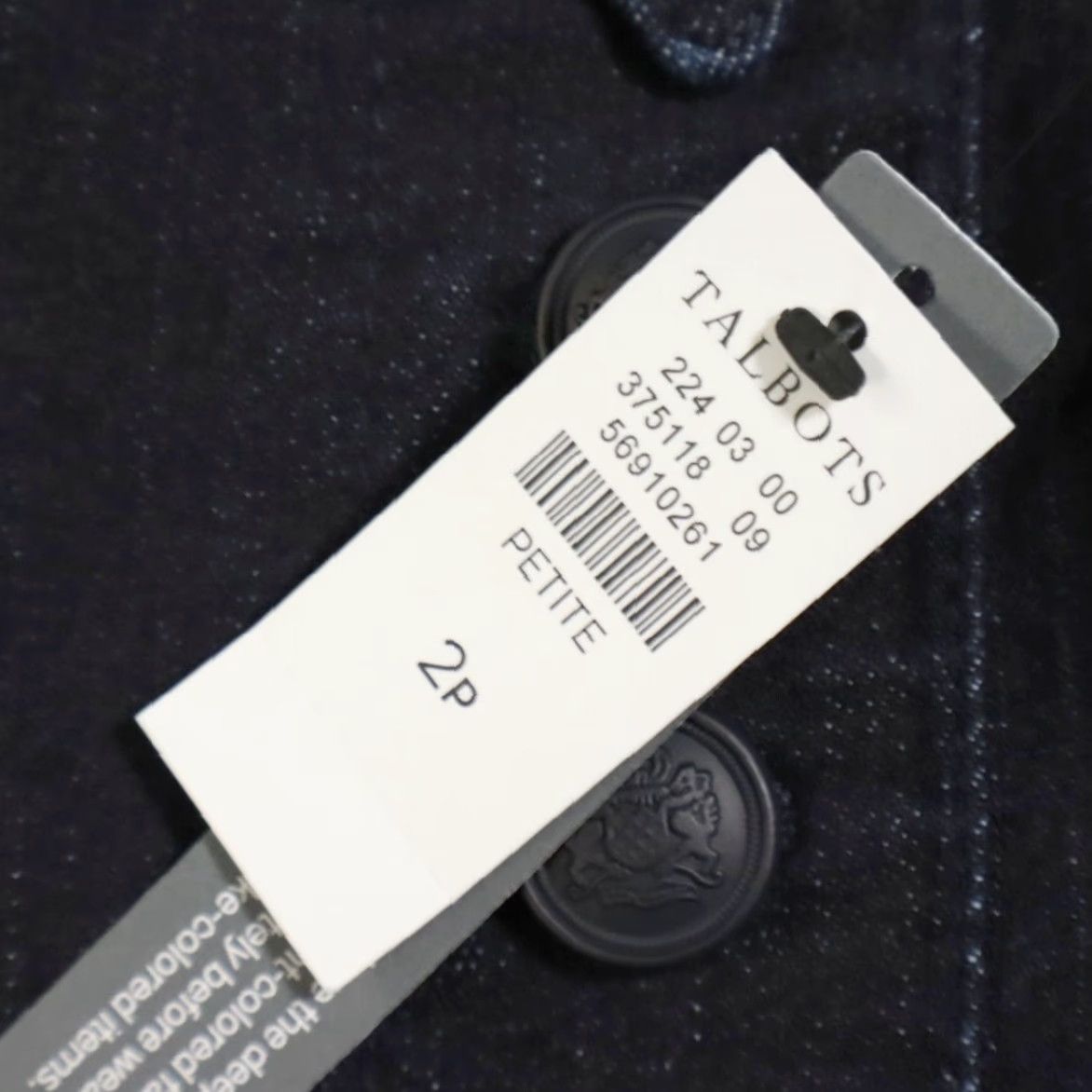 Talbots Talbots Navy Denim Jeans Pants Sailor Women's 2P Regular Fit Cotton Shirt? Size 26" / US 2 / IT 38 - 6 Thumbnail