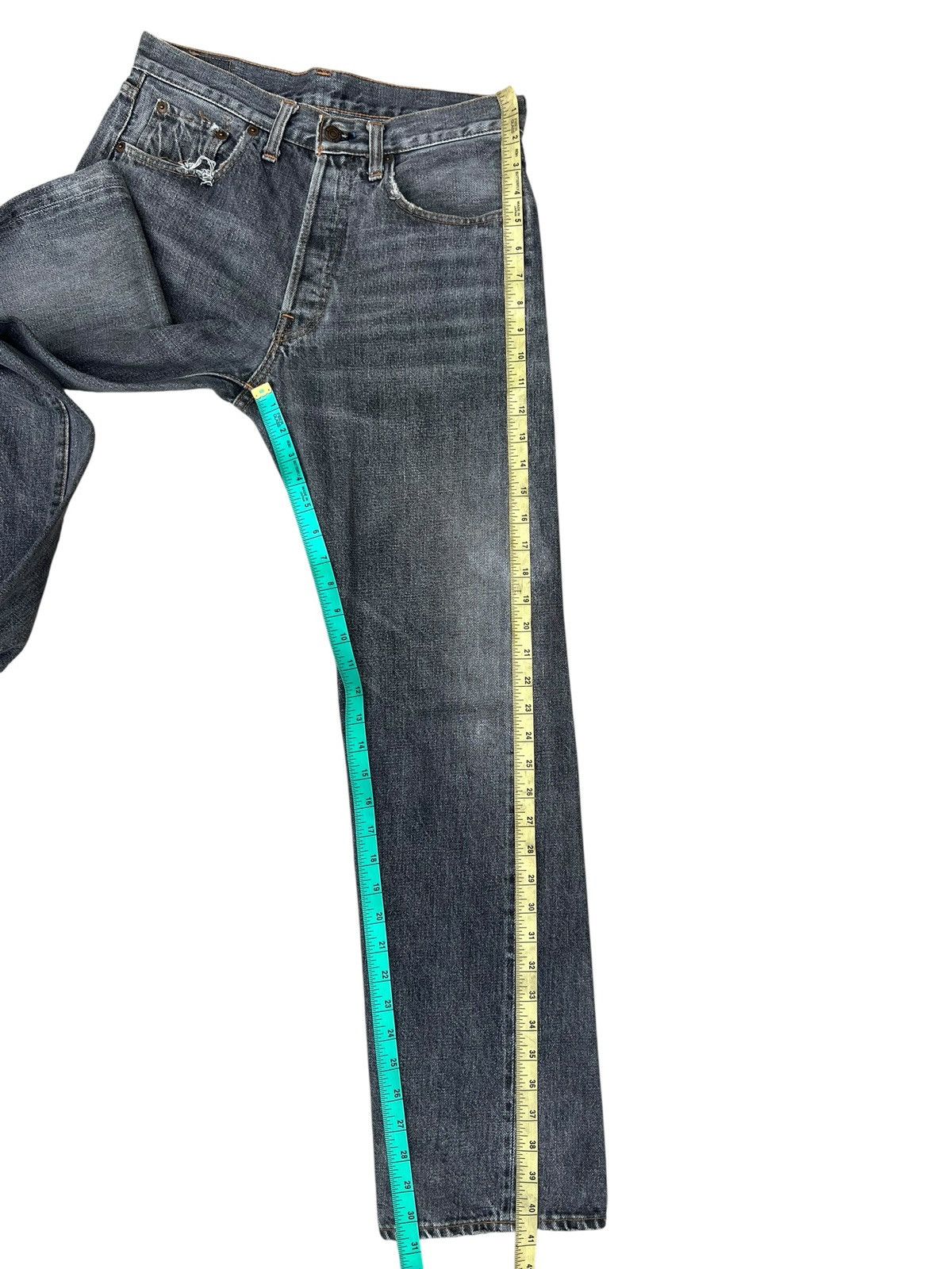 Denime Vintage DENIME Orizzonti Faded Distress Denim Selvedge Jeans Size US 30 / EU 46 - 4 Thumbnail
