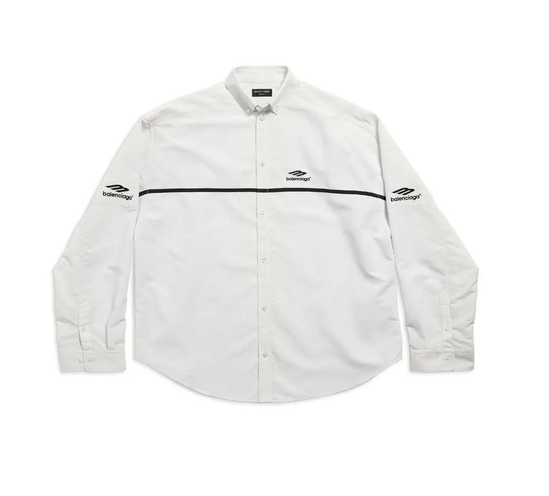 Balenciaga o1w1db11224 3B Sports Icon Tracksuit Shirt Oversized White Size US XL / EU 56 / 4 - 1 Thumbnail