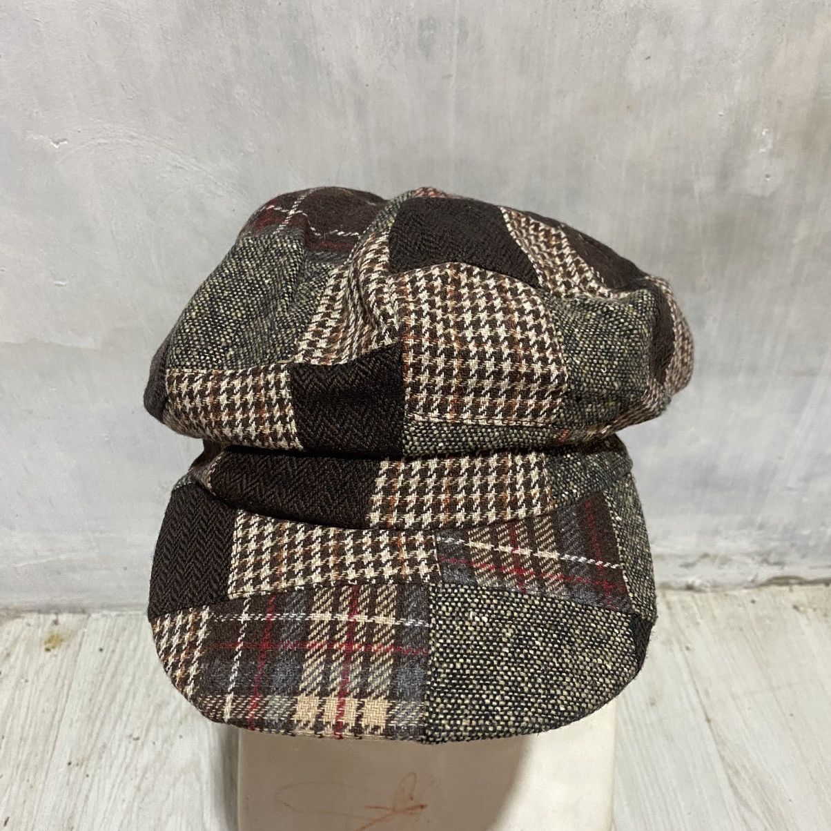 Japanese Brand vintage grace hats patchwork pattern newboys cap unique hats Size ONE SIZE - 4 Thumbnail
