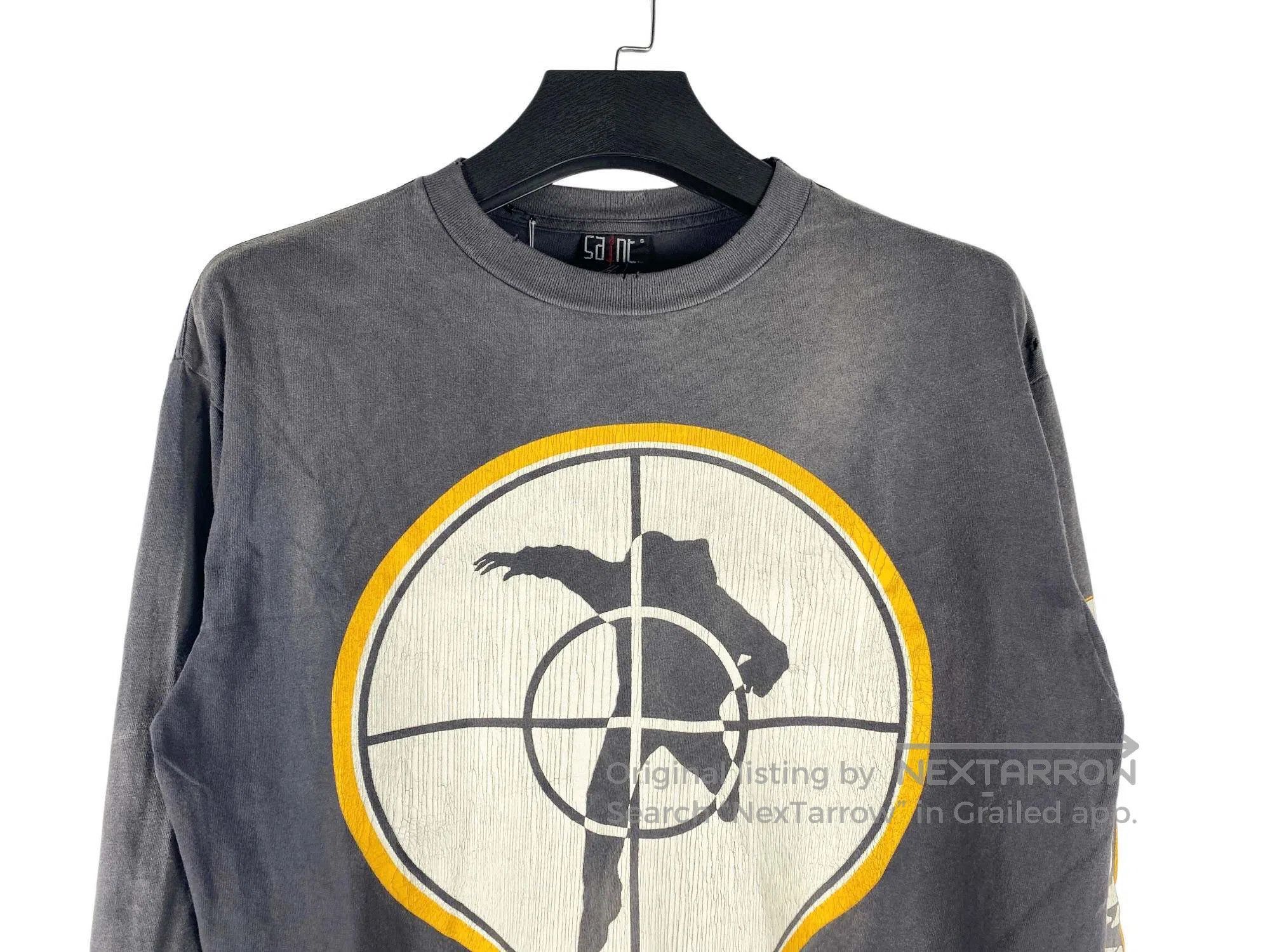 Saint Laurent Paris Saint Laurent Paris Target-centered print, distressed long Size US S / EU 44-46 / 1 - 3 Thumbnail