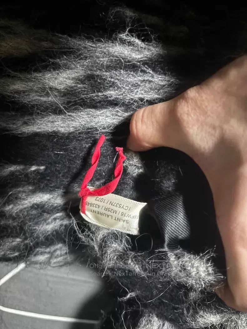 Saint Laurent Paris Saint Laurent Paris Black and grey fur coat Size US S / EU 44-46 / 1 - 8 Thumbnail