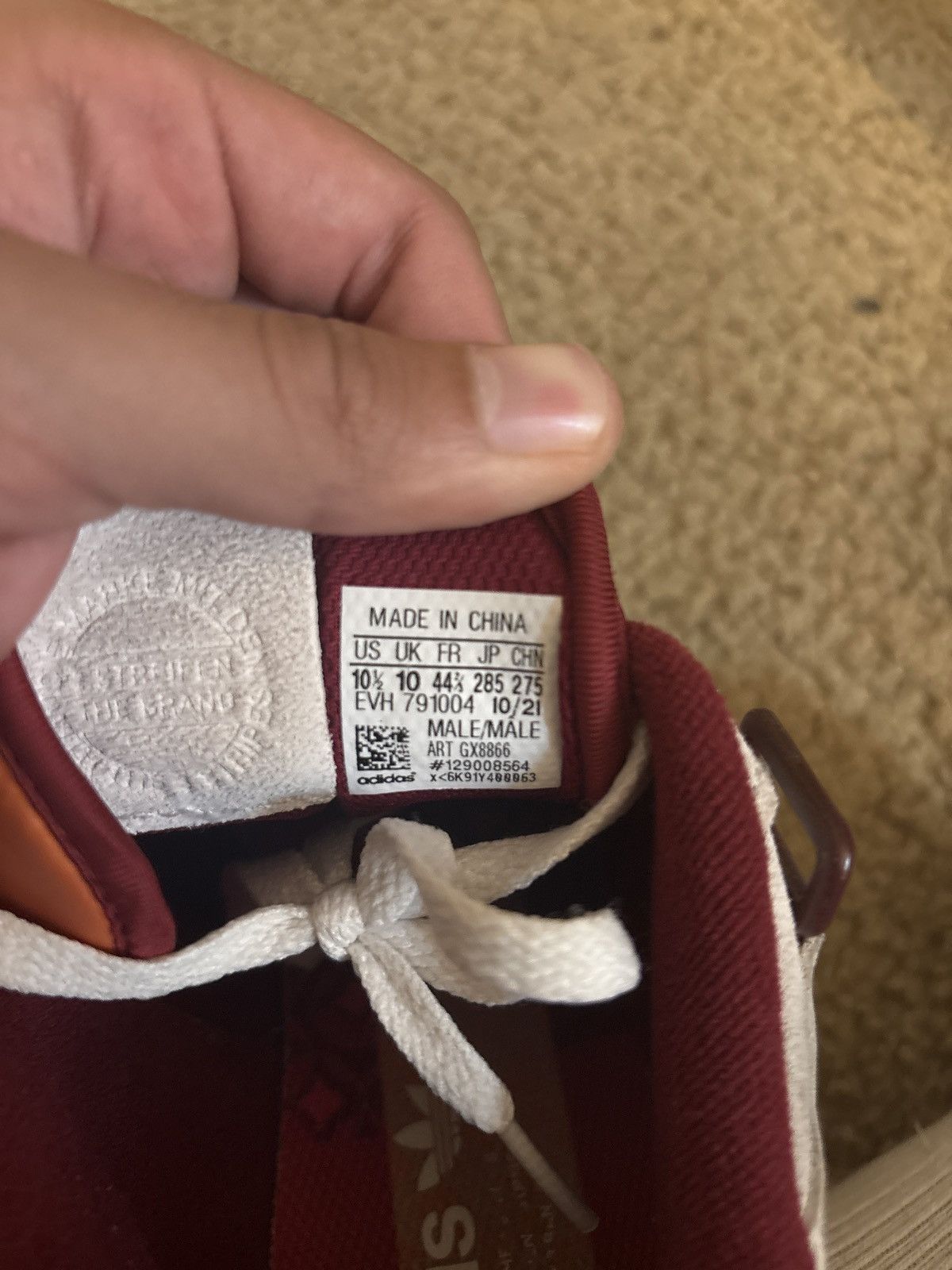 Adidas Adidas forum beige/maroon Size US 10.5 / EU 43-44 - 2 Thumbnail