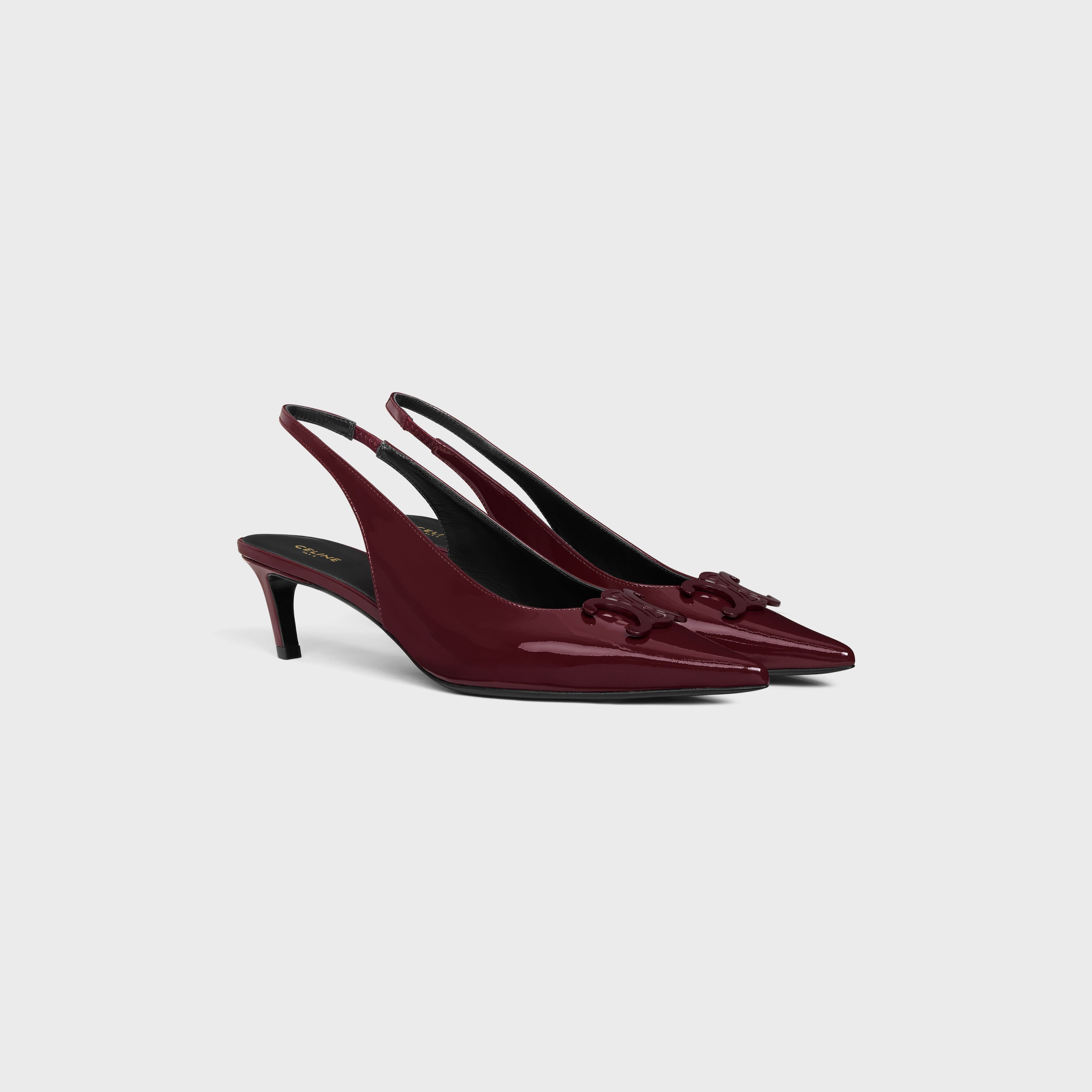 Celine o1bcso1str0925 356834582C Slingback Pumps in Burgundy Size US 8 / IT 38 - 2 Thumbnail