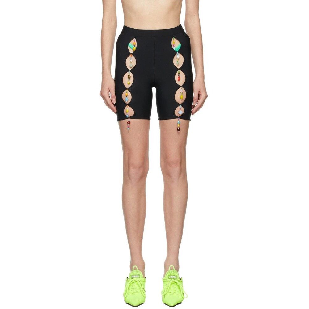 Marshall Columbia Marshall Columbia Bead Cut Out Bike Shorts S Womens Black Size 27" / US 4 / IT 40 - 1 Thumbnail
