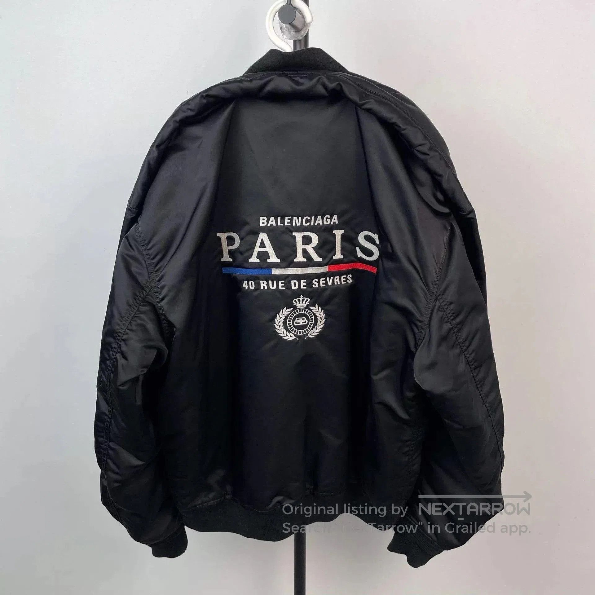 Balenciaga Black Bomber Jacket with Zip Front and Pockets. Size US M / EU 48-50 / 2 - 2 Thumbnail