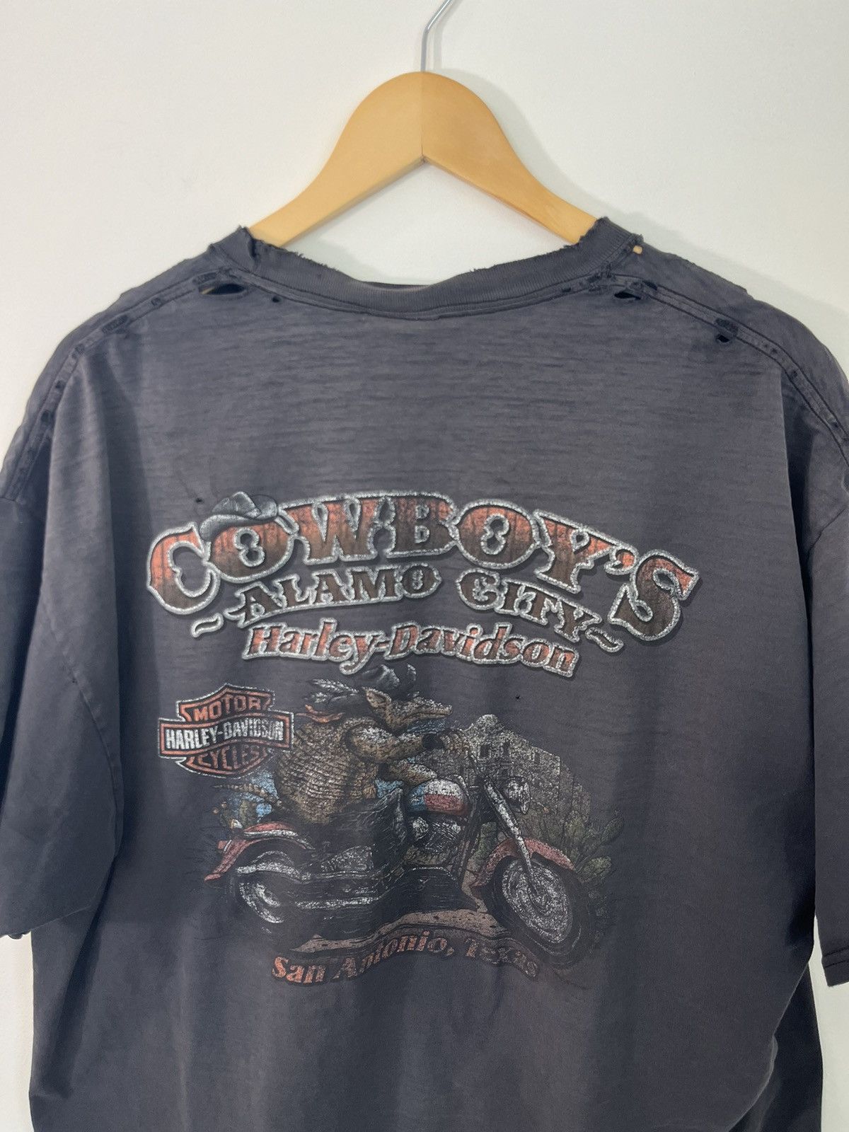 Harley Davidson Vintage Thrashed Harley Davidson Sun Faded Pocket Tee Size US XXL / EU 58 / 5 - 4 Thumbnail